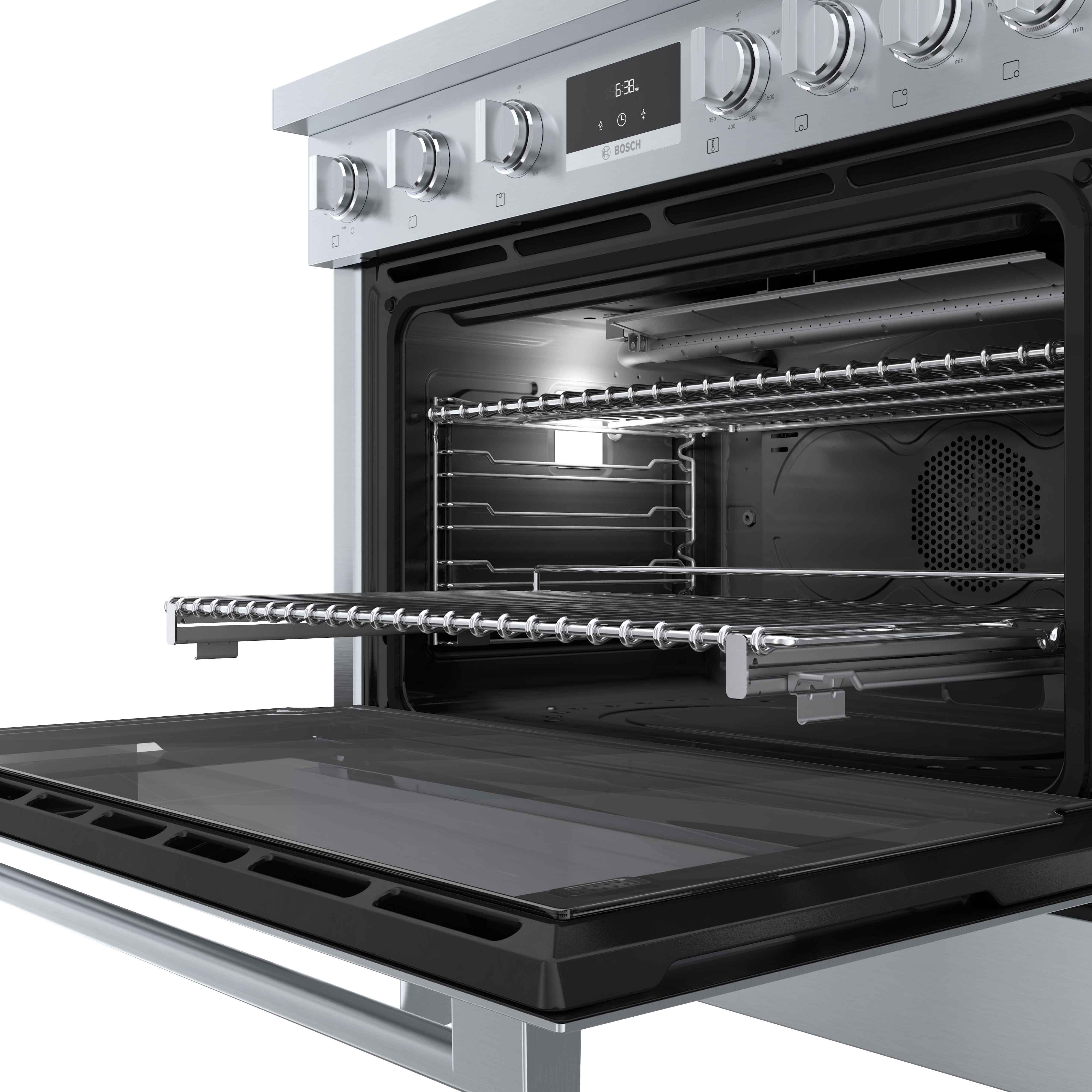Bosch 36-Inch Industrial Style Gas Range with 5 Burners - Stainless Steel HGS8655UC - Perfect for Professional Home Chefs & Modern Kitchens