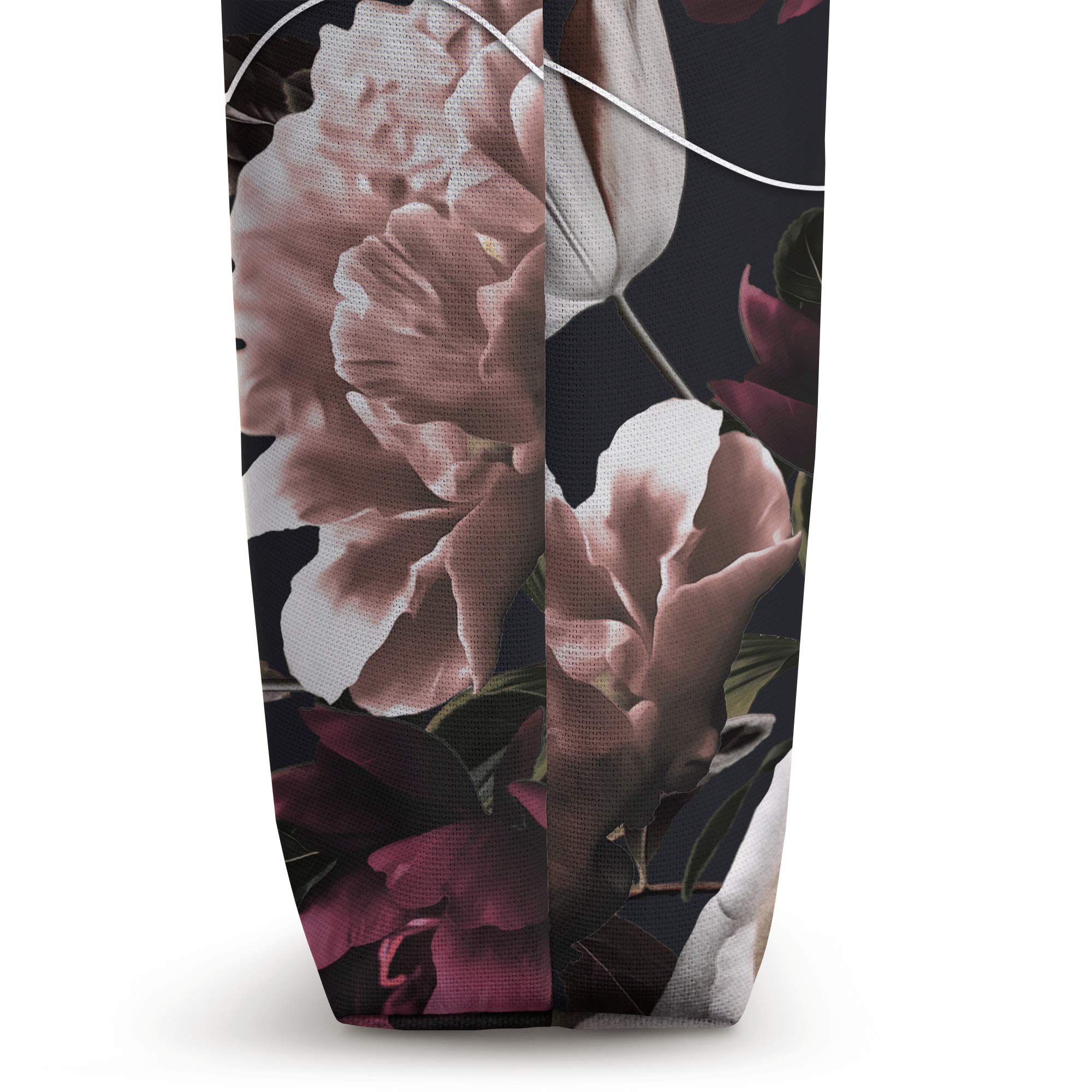 Elegant Floral Rose & Peony Personalized Name Tote Bag by Mallori - Custom Gift for Women, Mom, Bridesmaids - Perfect for Shopping, Beach, Work & Travel