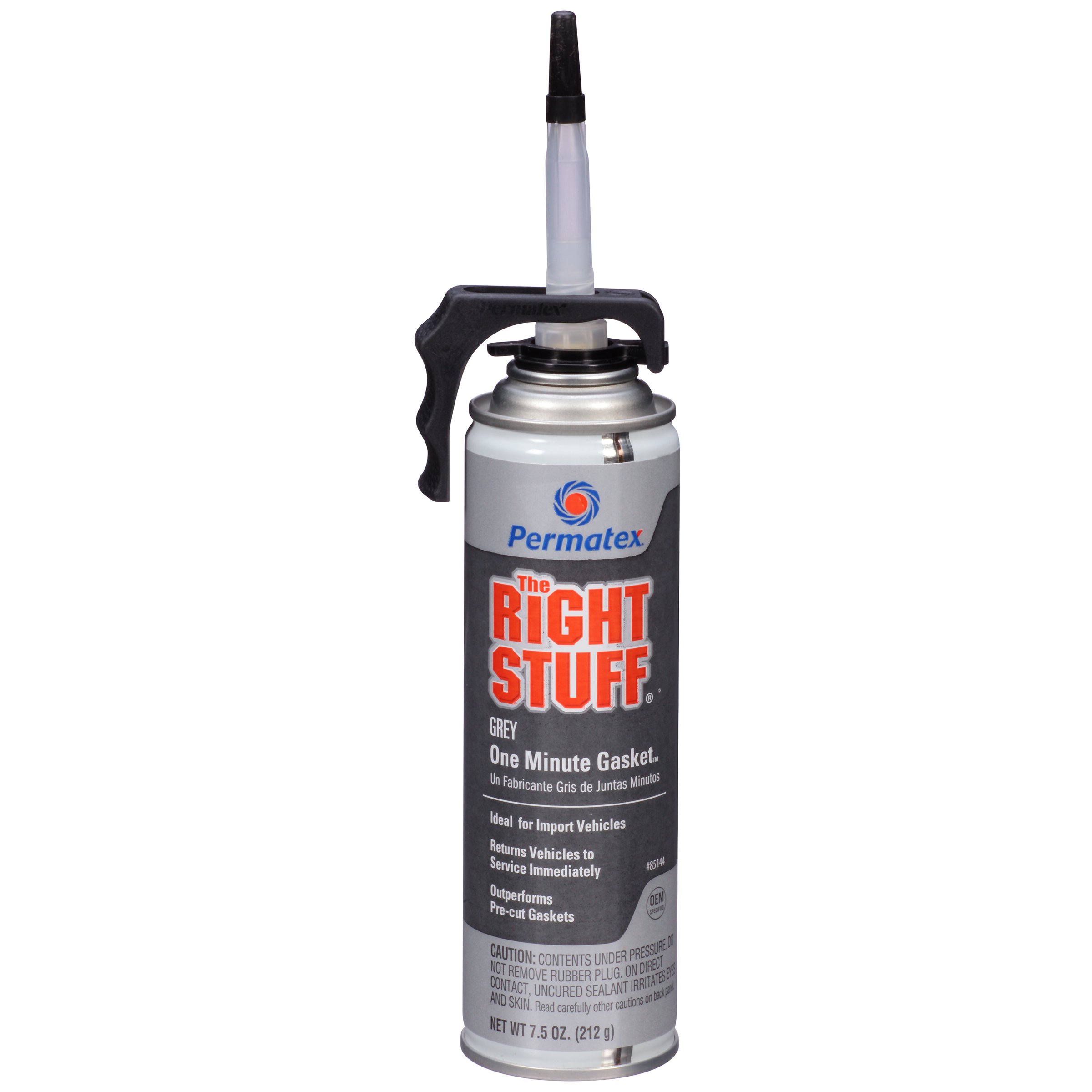 Permatex 85144 The Right Stuff Grey Gasket Maker - 7.5 oz (6 Pack) - High Temp RTV Silicone Sealant for Automotive Engines, Transmissions & Gasket Repair