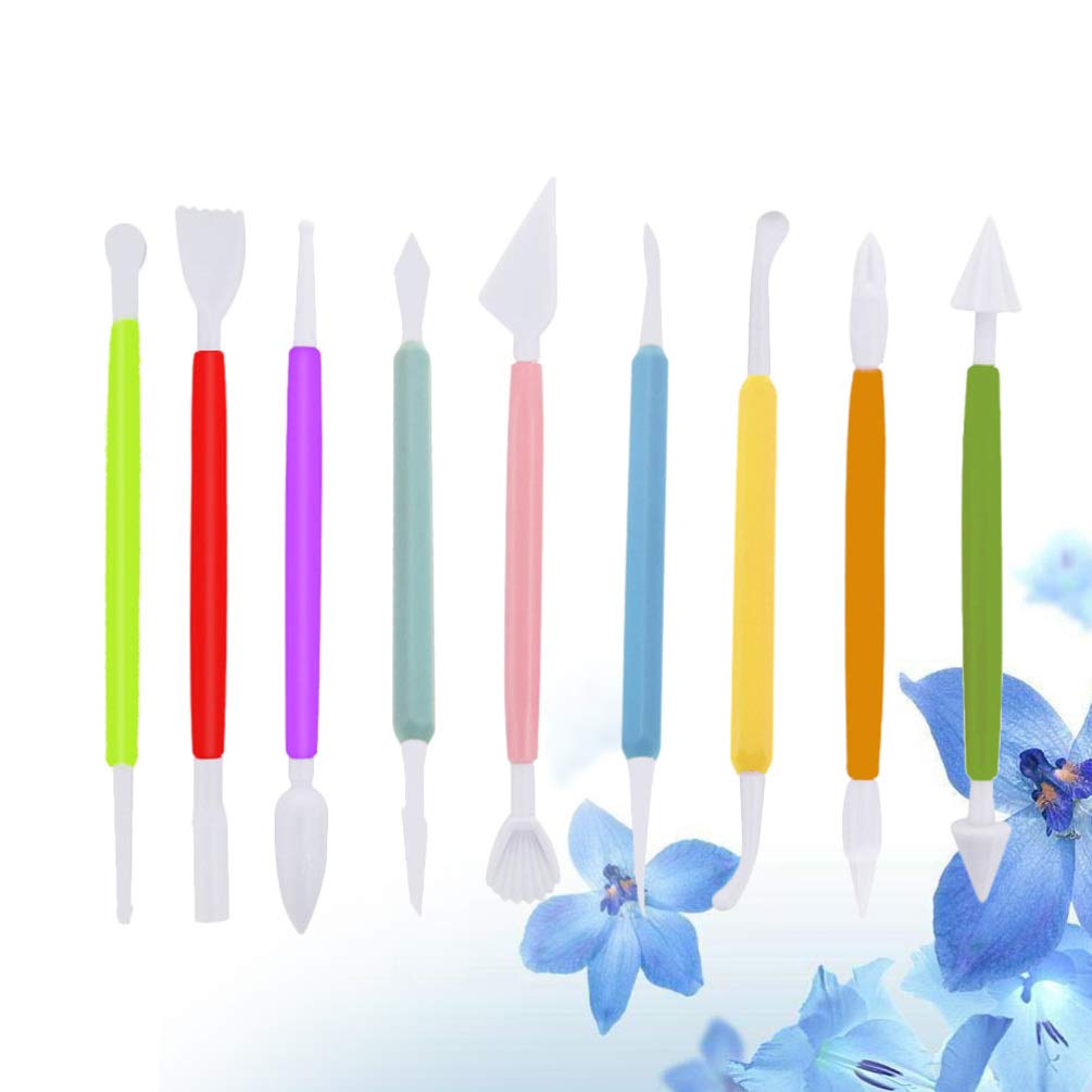 **Hemoton 9-Piece Cake Decorating Tools Kit - Fondant Tools, Cake Carving Pen, Gum Paste Equipment & Fudge Scraper for Professional Baking, Cake Modeling & DIY Dessert Decorations**    *(Perfect for Birthday Cakes, Wedding Desserts, Cupcake Decorating & Home Baking Projects)*