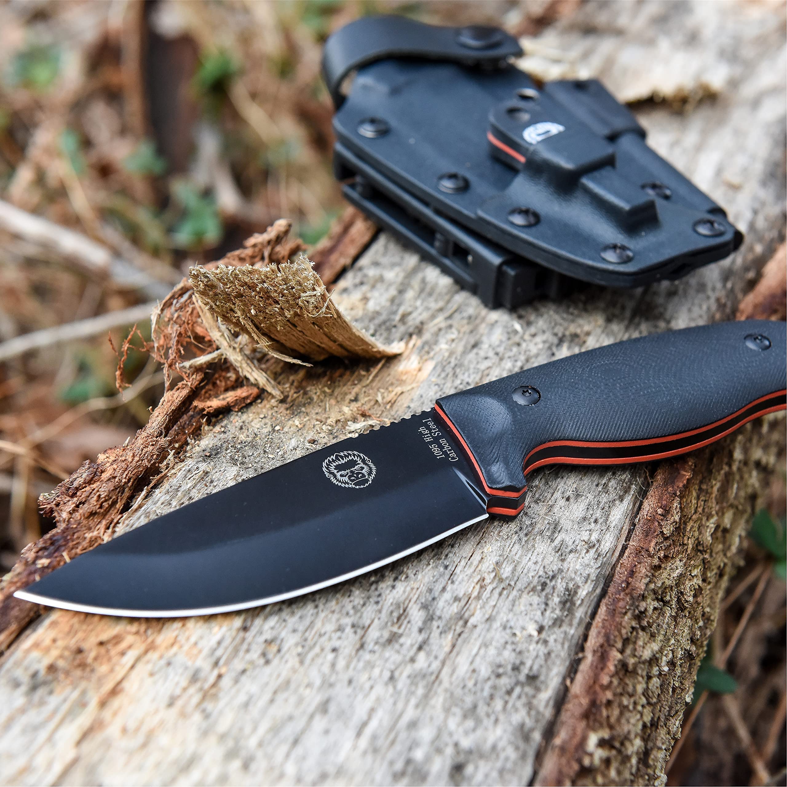1095 High Carbon Steel Survival Knife Set & Hunting Knife Bundle - Durable Outdoor Camping, Bushcraft, and Tactical Gear for Survivalists and Hunters