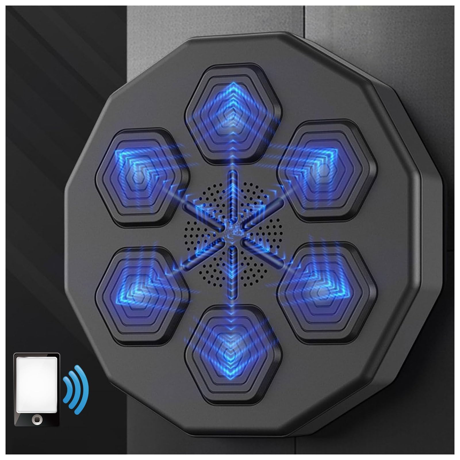 Bluetooth Music Boxing Machine for Home Gym - Smart Electronic Wall Mounted Punching Equipment with USB Charging - Boxing Target Game Training Pads for Fitness & Stress Relief (Boxing Machine+Ad) - Perfect for Home Workouts, Boxing Training & Interactive Fitness Games