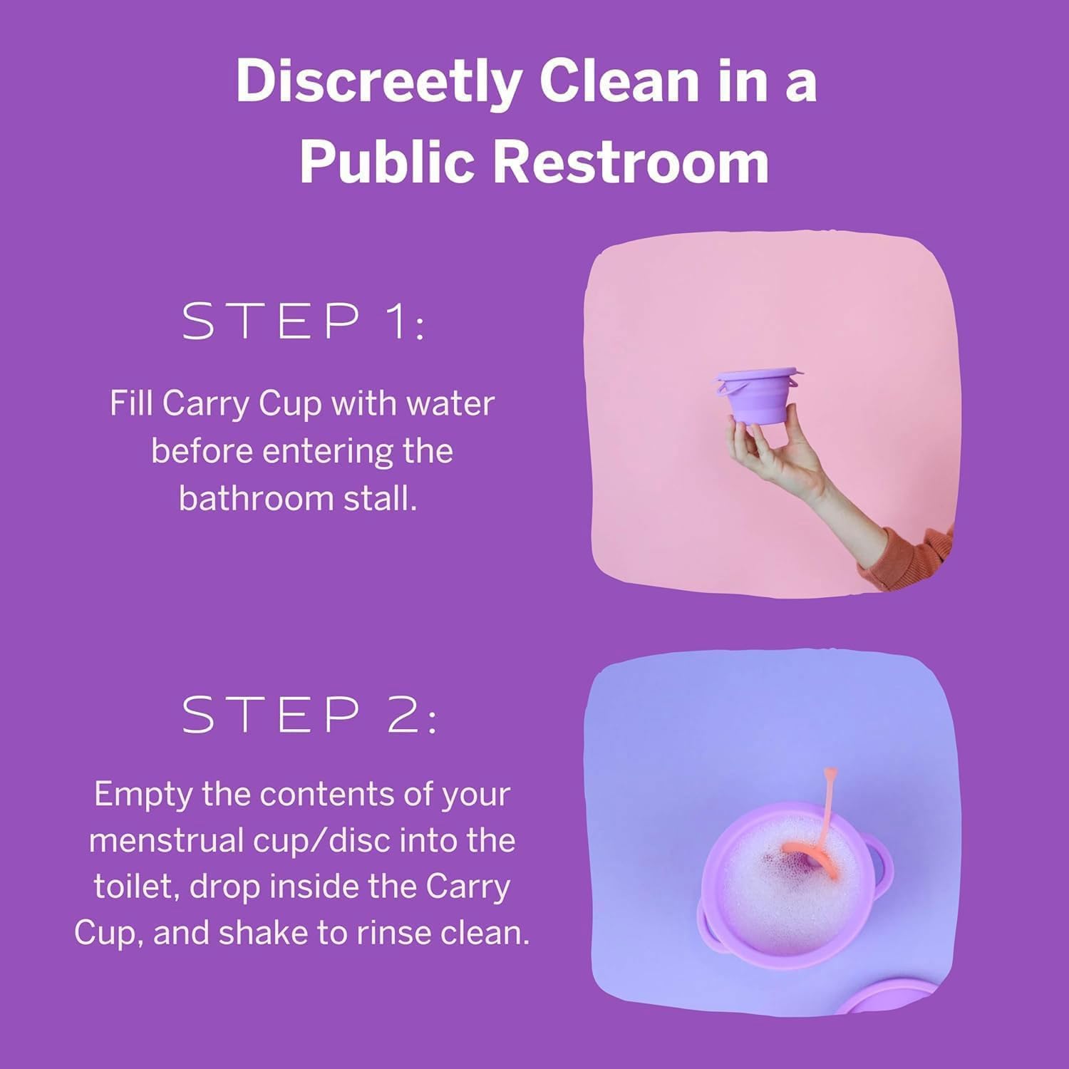 Pixie Menstrual Cup Compact Sterilizer - Portable Sanitizer for Menstrual Disc & Period Cup - Microwave Safe, Reusable, Collapsible Case Holder - Ideal for Travel, Camping, Dorms & Public Restrooms