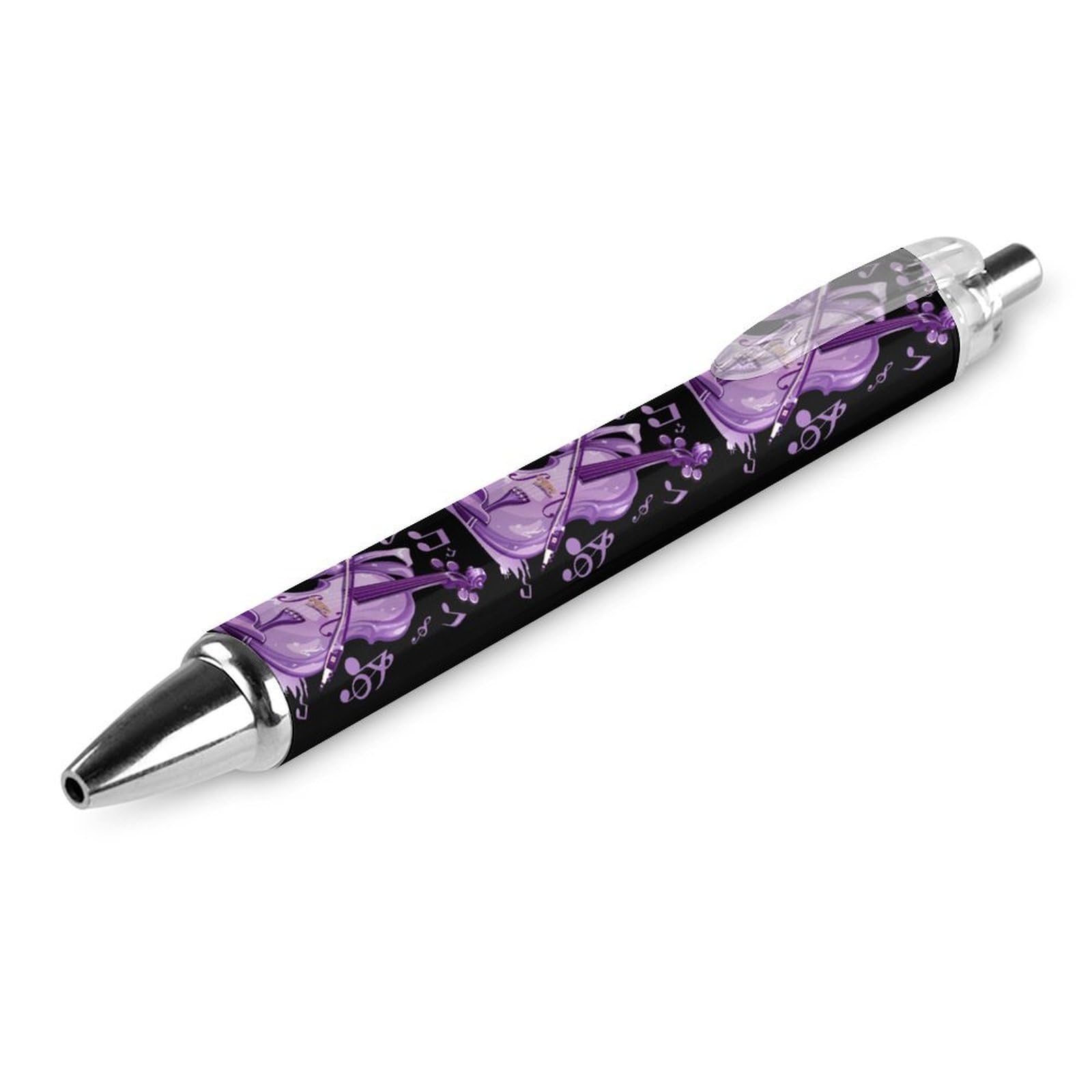 Lilac Retractable Ballpoint Pen with Blue Ink - 4 Pack of Smooth Writing Pens for Home, Office, School & Gifts | Portable Work Pens for Professionals & Students