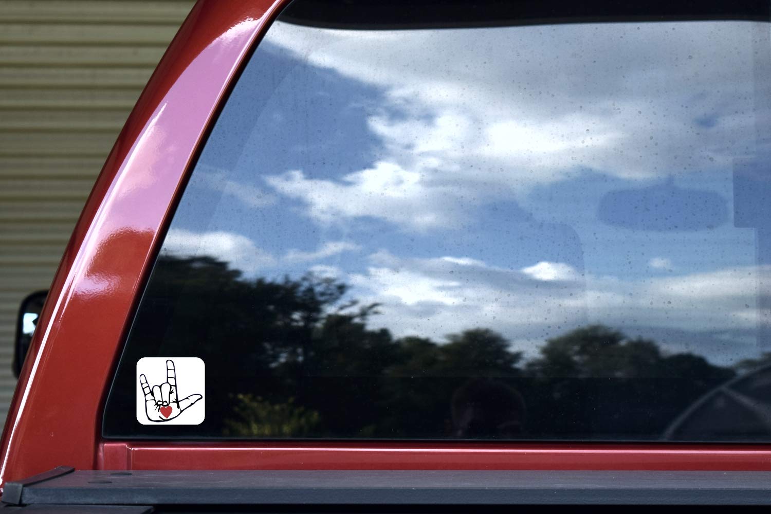 ASL I Love You Heart Hand Vinyl Stickers - 2 Pack (2.5x2.5 Inch) - Waterproof Decals for Laptops, Cars, Tumblers & DIY Crafts