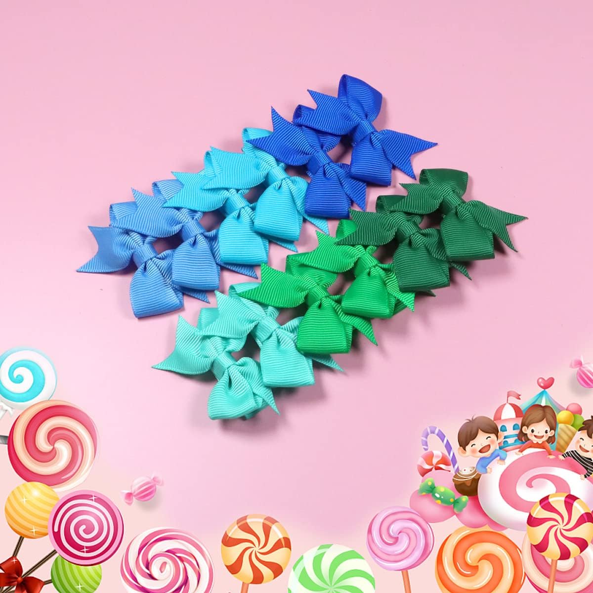 ALinmo 80PCS Tiny Alligator Hair Clips for Girls - Cute Fully Lined Bow Clips for Infants & Toddlers | Perfect for School, Parties, and Everyday Hair Styling