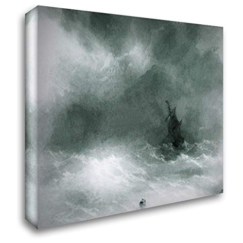 Ivan Aivazovsky 24x20 Gallery Wrapped Canvas Art - Stormy Seascape Painting for Home & Office Decor - Perfect for Living Room, Bedroom or Office Wall Art