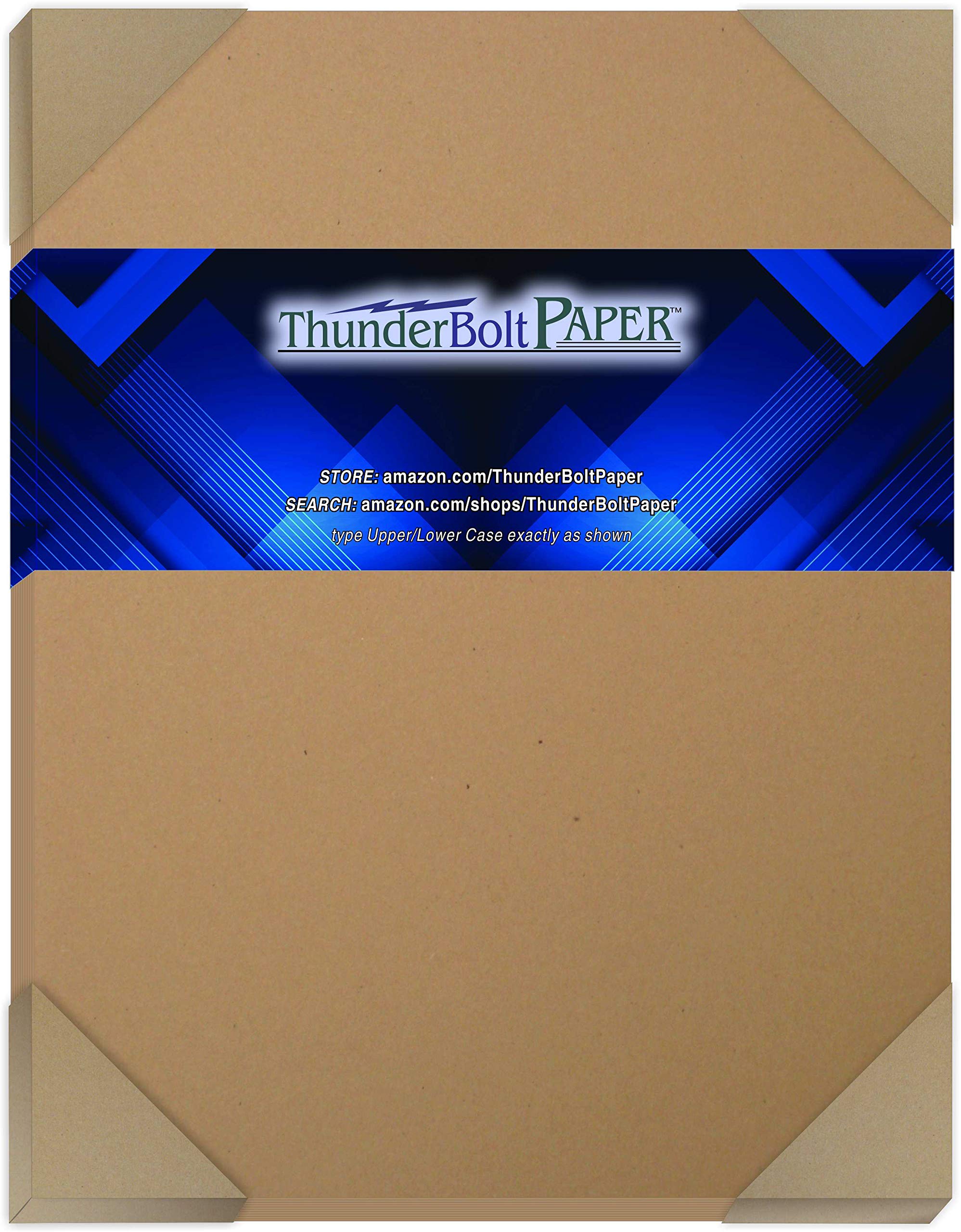 1000 Brown Kraft Fiber Paper Sheets - 8.5