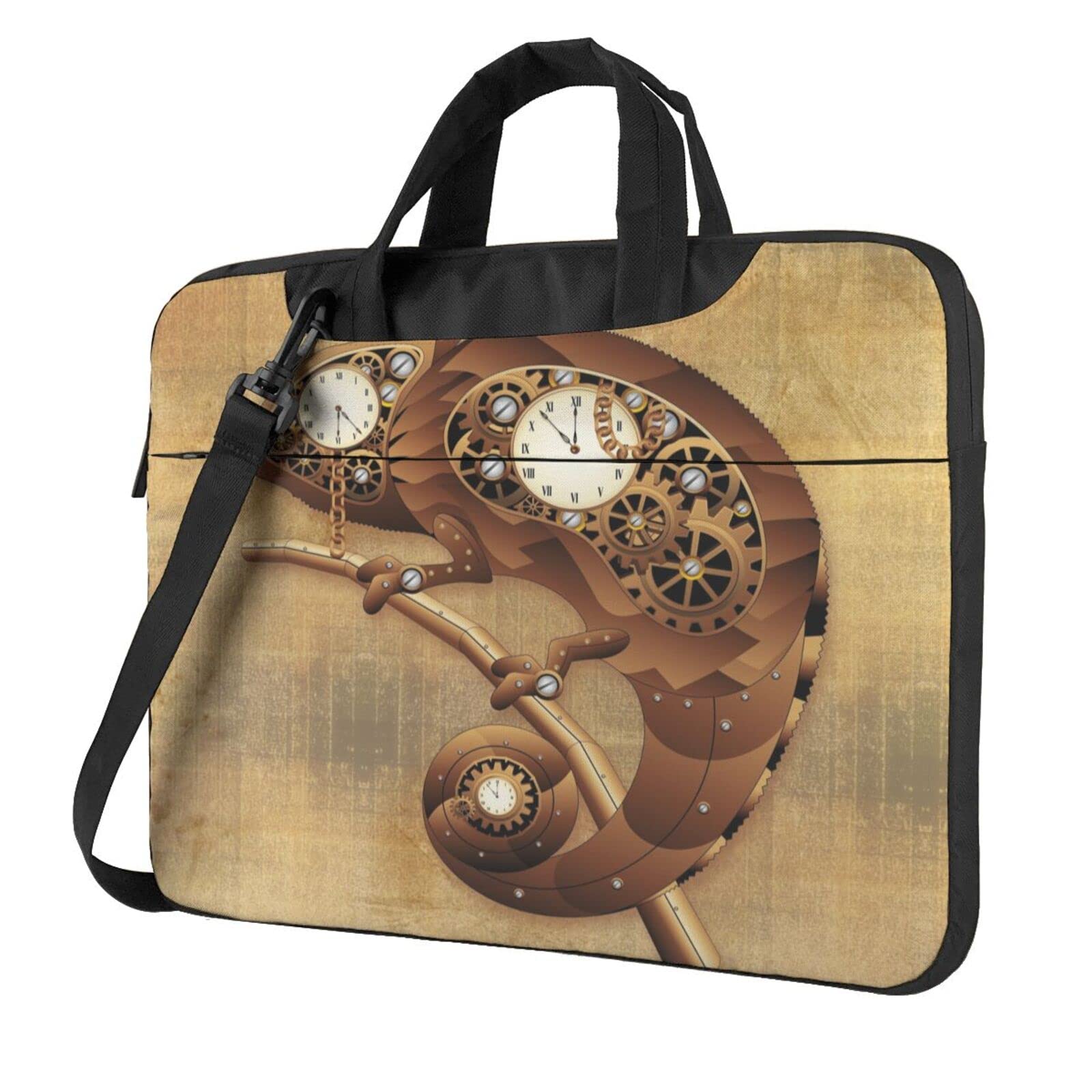 New Steampunk Chameleon Laptop Briefcase - Durable Computer Bag for Work, Travel & Business Meetings