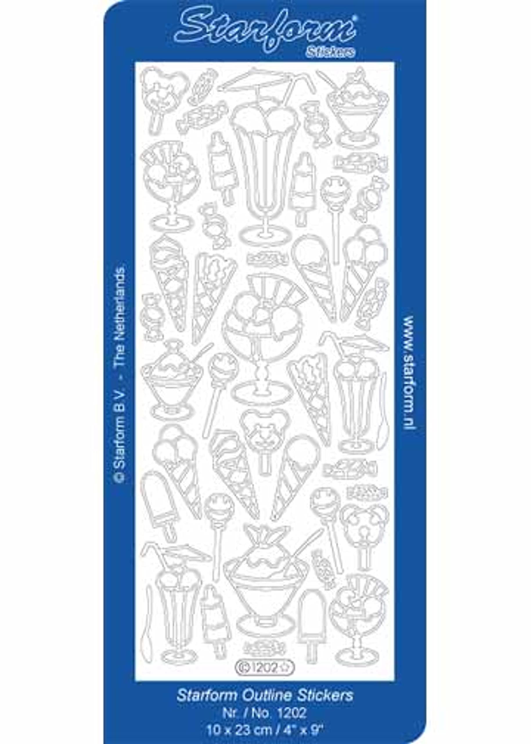 Gold Ice Cream Decorative Stickers - Premium Vinyl Decals for Scrapbooking, DIY Crafts, and Home Decor