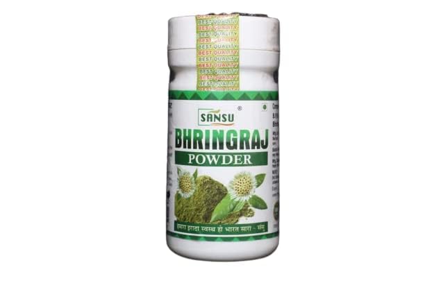Organic Bhringraj Powder 100g (Pack of 3) - Ayurvedic Hair Growth Treatment for Thicker, Stronger Hair | Promotes Scalp Health & Reduces Hair Fall | Perfect for DIY Hair Masks & Natural Hair Care Routine
