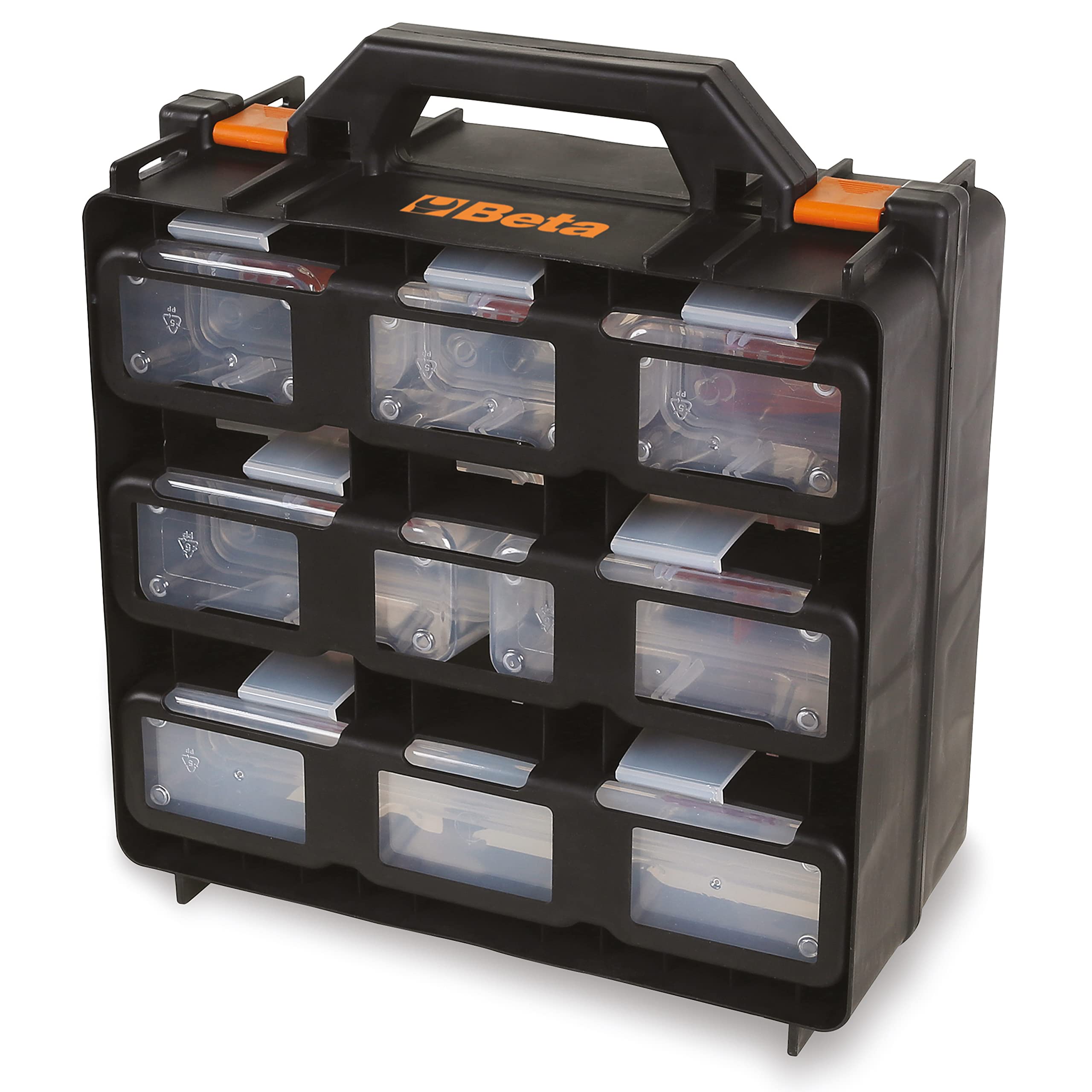 12 Compartment Plastic Storage Box with Removable Dividers - Perfect for Craft Supplies, Jewelry Organizer, Office Desk Accessories & Home Organization