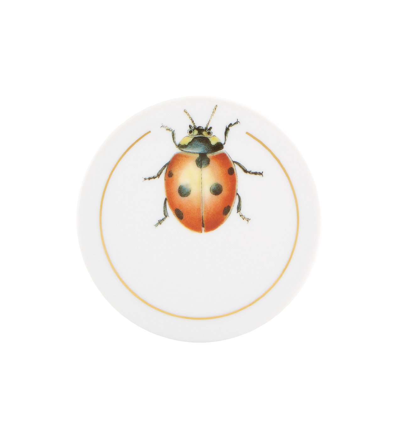 Vista Alegre Insect Coaster Set of 6 - Colorful Glass Drink Coasters for Home, Bar, and Outdoor Use - Perfect for Protecting Tables from Spills and Stains