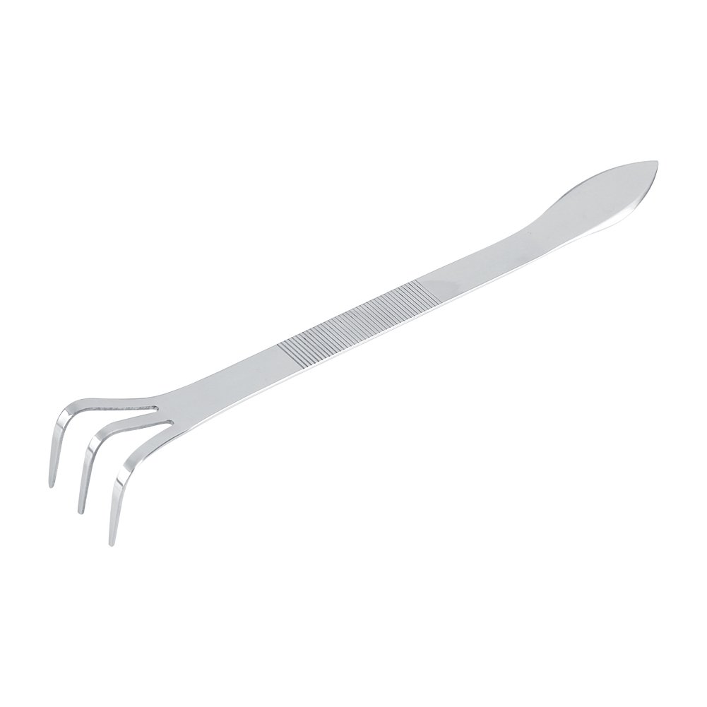 Estink 3-Tine Stainless Steel Garden Rake - 24cm Plant Pot Cultivator & Soil Tool for Gardening, Farming, and Indoor/Outdoor Planting