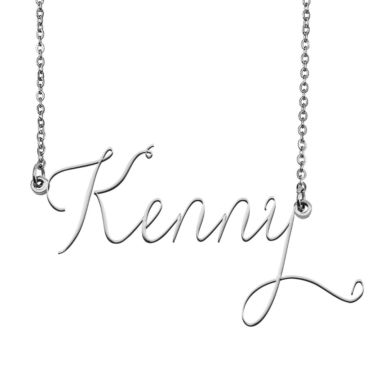 Custom Personalized Kenny Name Necklace - Gold/Silver Name Plate Jewelry for Women - Perfect Birthday Gift, Anniversary Present & Everyday Wear