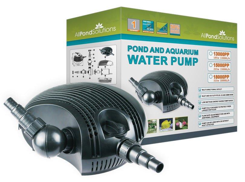 AllPondSolutions 15000 L/H Submersible Pond Pump - High Flow Water Pump for Large Ponds, Fountains & Waterfalls | Outdoor Garden & Aquarium Use