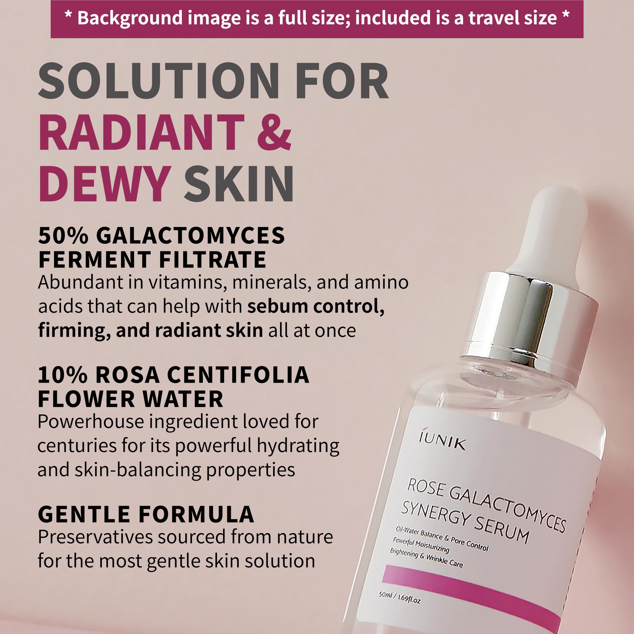 **iUNIK Tea Tree Relief Serum & Daily Serum Trial Kit - Korean Vegan Skincare with Rose Galactomyces, Propolis & Vitamin - Mini Travel Kit for Acne, Hydration & Glow (Perfect for Travel & On-the-Go Skincare)**