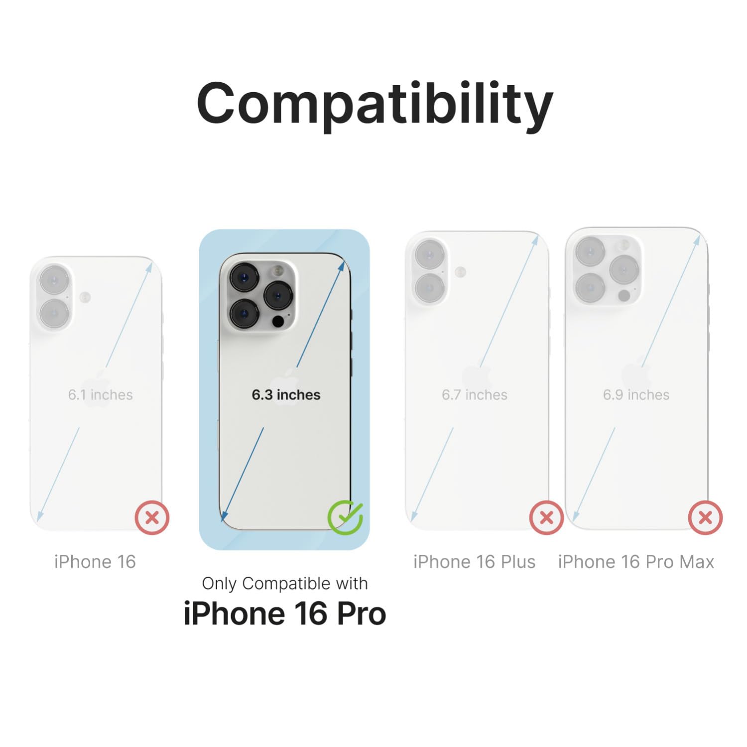Catalyst Military Grade Drop Protection Slim Case for iPhone 16 Pro - Crystal Clear Magsafe Compatible Protective Cover with Wrist Lanyard | Perfect for Outdoor Activities, Travel & Everyday Use