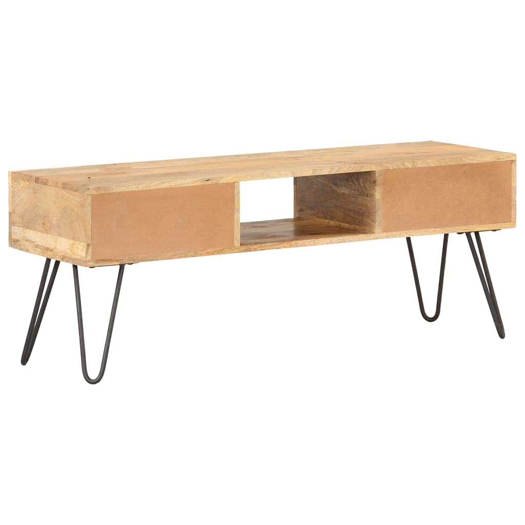 Mid-Century Modern TV Stand with 2 Storage Cabinets - 47.2