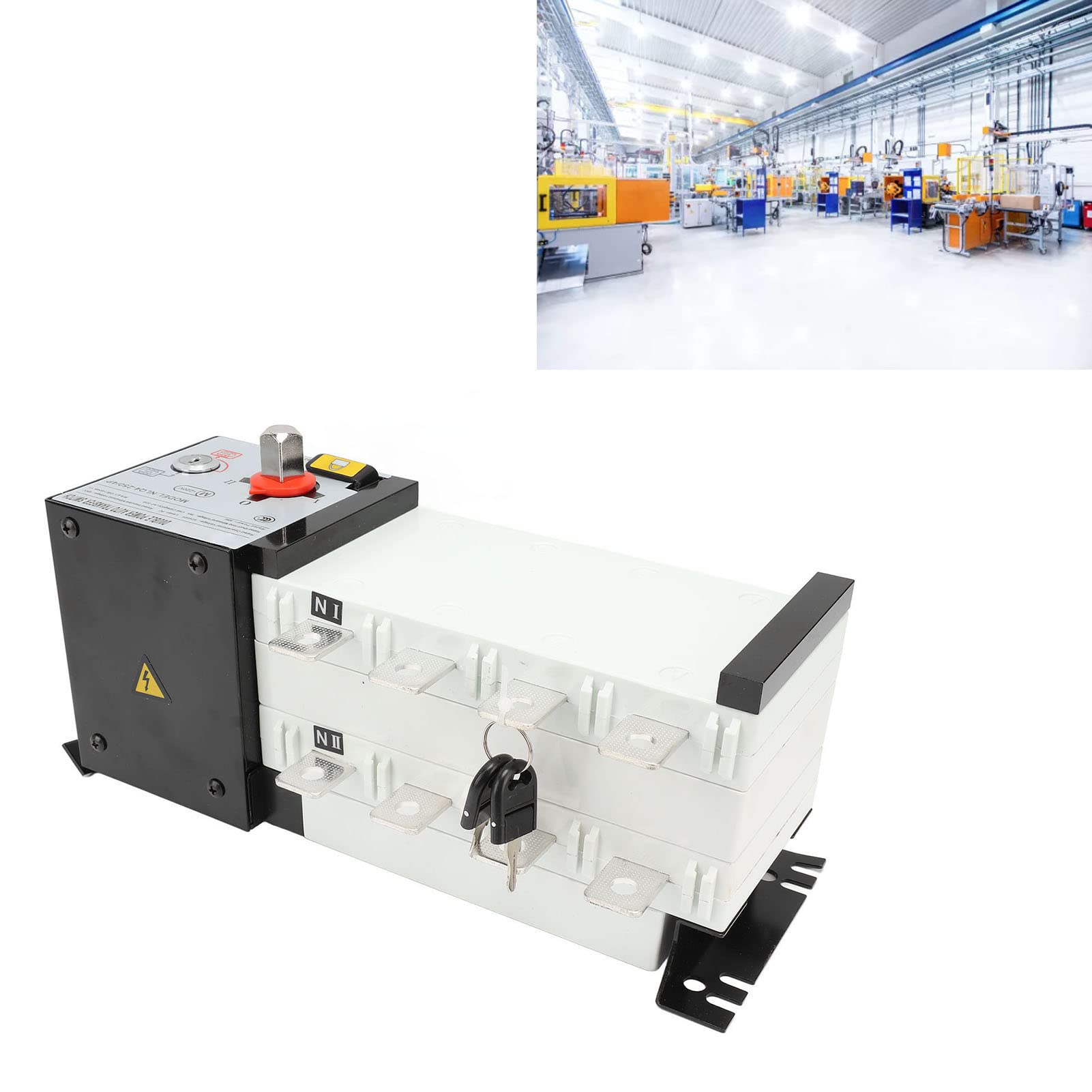 200A Generator Transfer Switch - AC400V Automatic Power Transfer Switch with Isolated Short Circuit Protection for Office & Home Backup Power | Reliable PC & Equipment Power Switching Solution