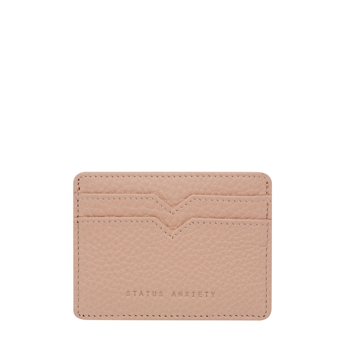 STATUS ANXIETY Together For Now Genuine Leather Card Holder - Slim RFID Blocking Wallet for Men & Women | Perfect for Everyday Use, Travel, and Minimalist Lifestyle