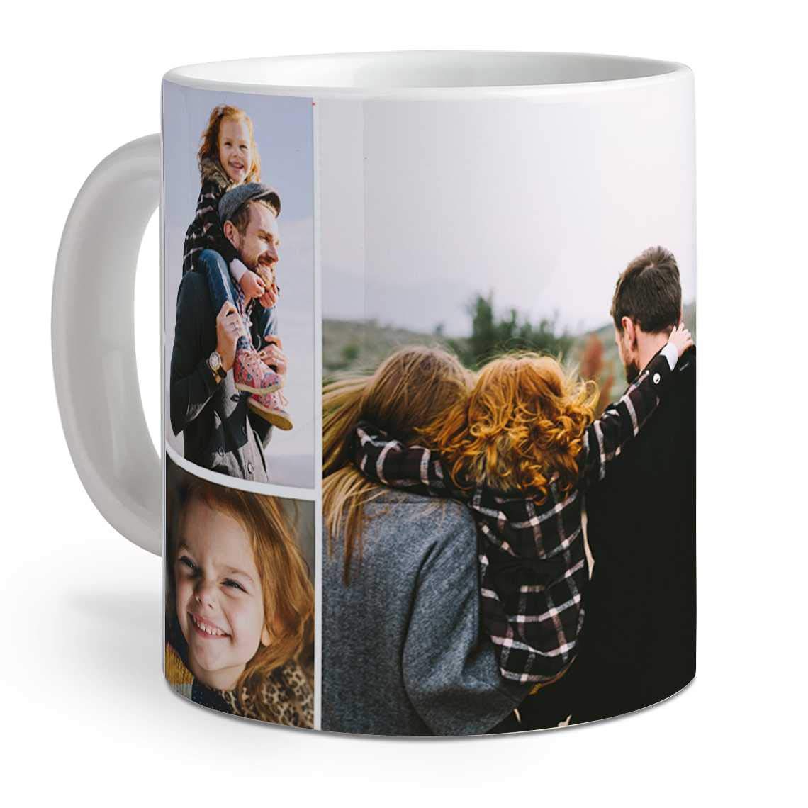 Custom Personalized 8-Photo Coffee Mug - 11oz White Ceramic Cup for Birthday, Anniversary Gifts - Perfect for Sister, Friends & Loved Ones - Great for Office, Home Use & Special Occasions