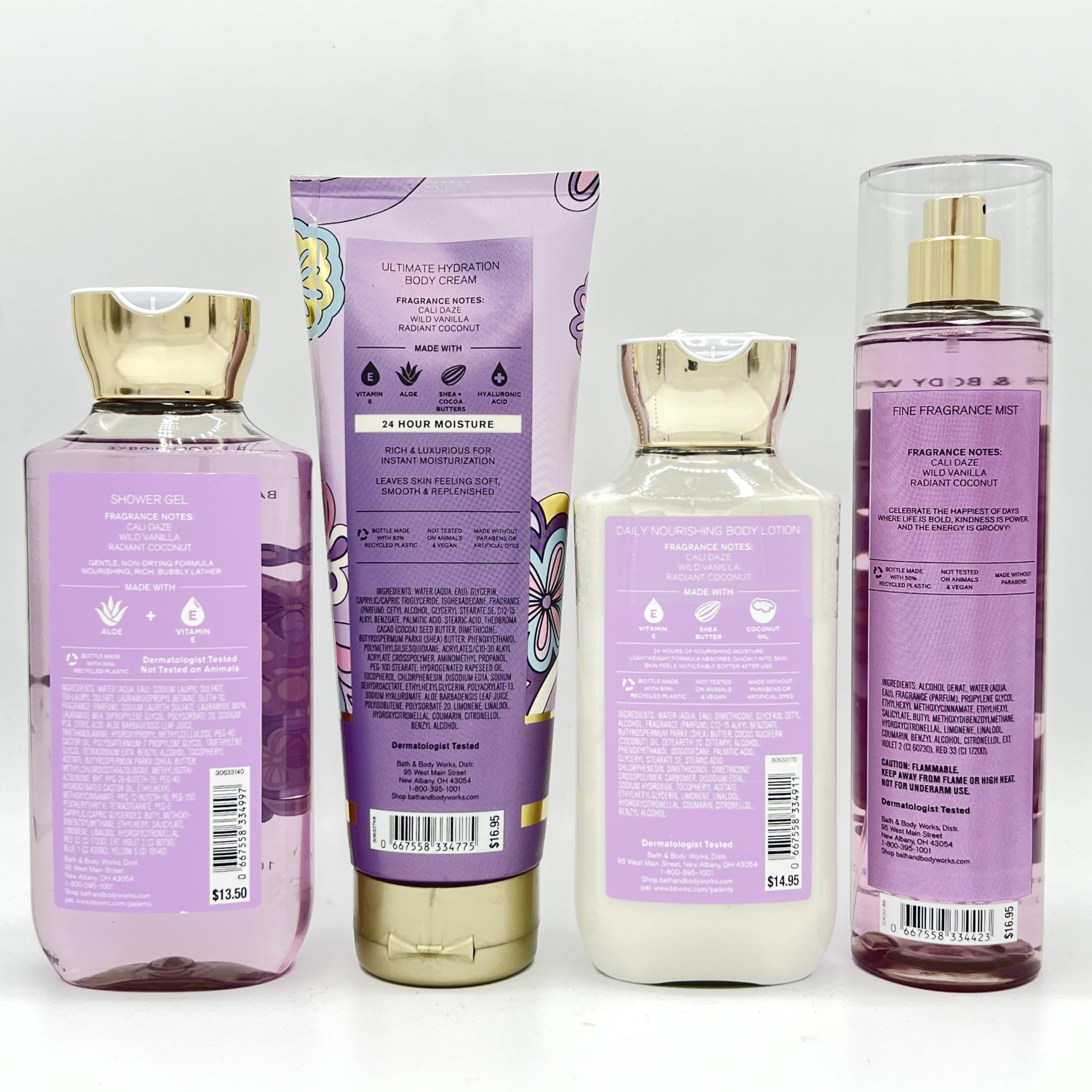 Disco Daydream 4-Piece Bath & Body Gift Set | Moisturizing Shower Gel, Hydrating Body Cream, Nourishing Lotion & Fragrance Mist for Women - Perfect for Spa Day, Self Care Routine & Birthday Gifts