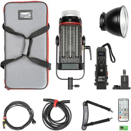 Aputure Light Storm C300D Mark II LED Light Kit with Gold Mount Battery Plate - Professional Studio & Film Lighting for Photography, Videography, and Live Streaming