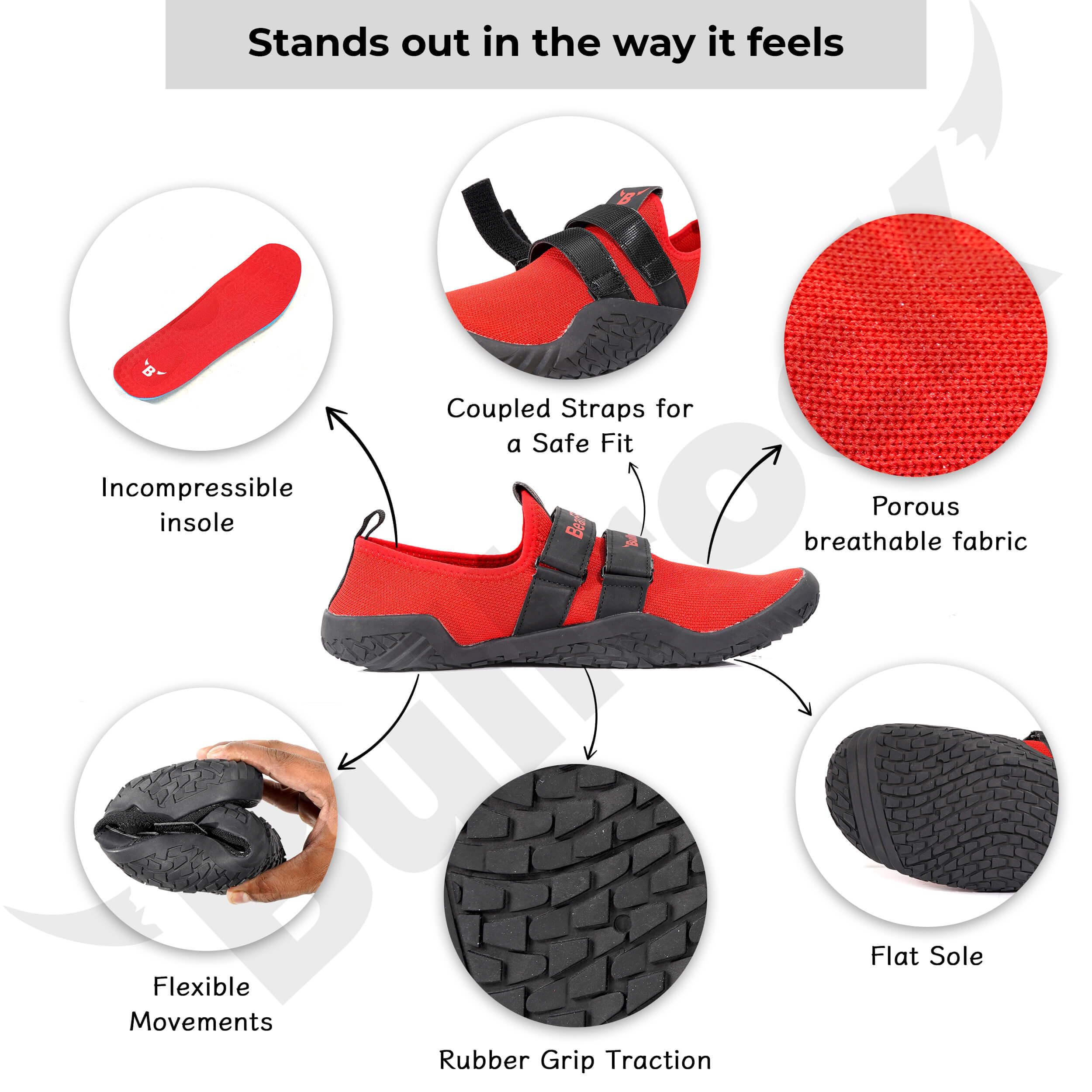 Bullock Deadlift Shoes for Powerlifting & Weightlifting – BearFEAT Flat Cross Training Shoes | Gym Workout & Strength Training Footwear | Ideal for Squats, Deadlifts & Olympic Lifts