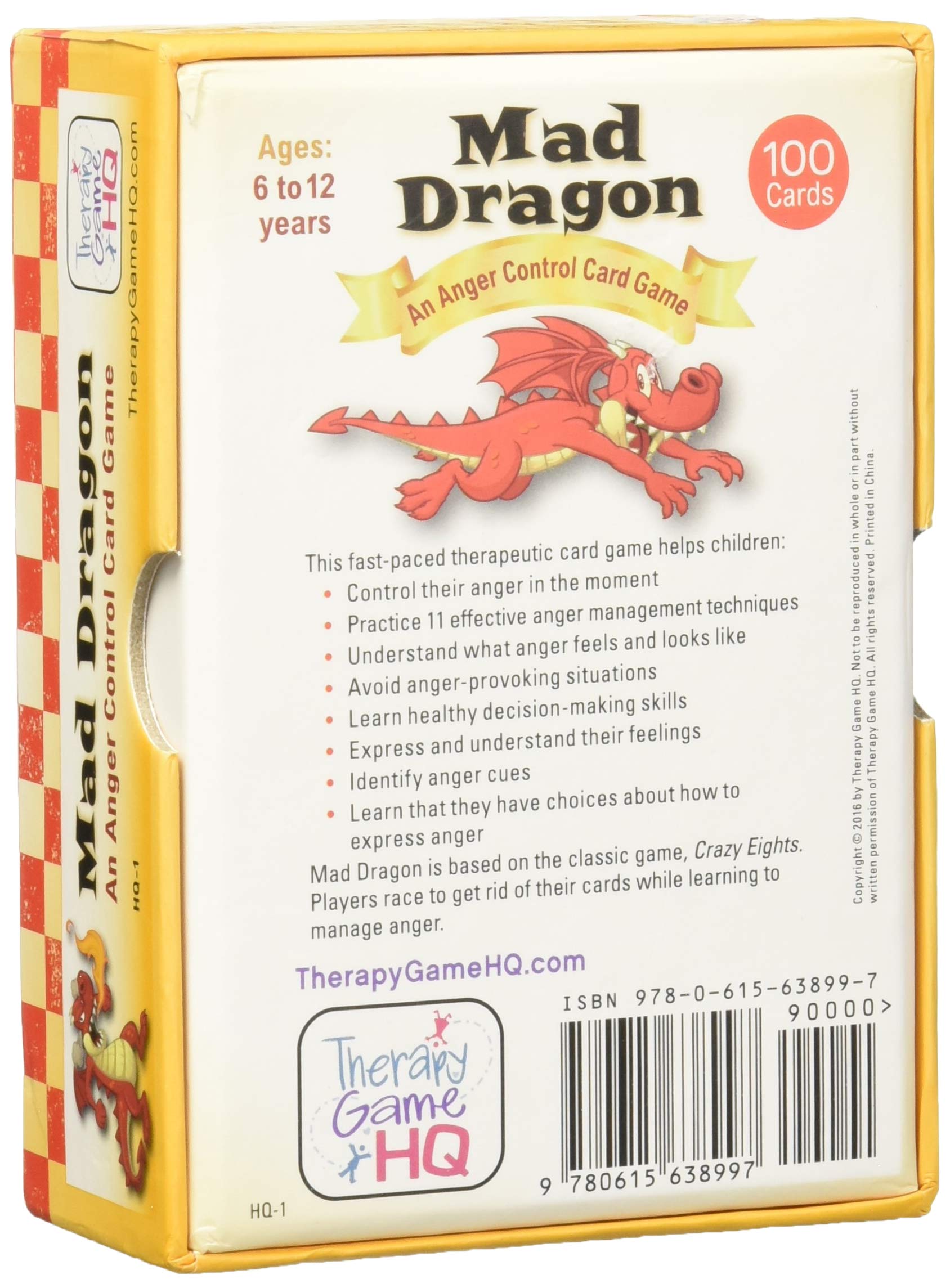 Mad Dragon Anger Control Card Game for Kids & Therapy