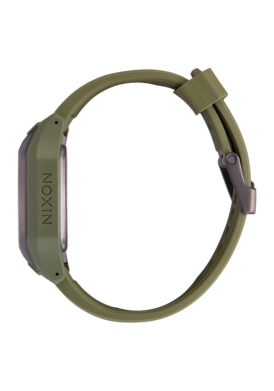NIXON High Tide A1308 Digital Watch for Men & Women - Waterproof 100M Surf, Dive, Fishing Sports Watch - Adjustable 44mm Face & 23mm PU Strap - Perfect for Beach, Swimming & Outdoor Adventures