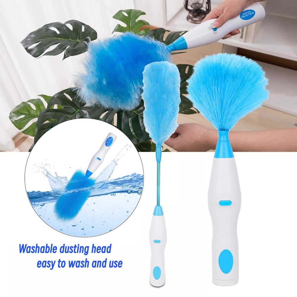 180 Degree Bendable Electric Duster - Powerful Rechargeable Blower for Cleaning Windows, Blinds, Furniture, Electronics & Hard-to-Reach Areas | Perfect for Home, Office & Car Cleaning