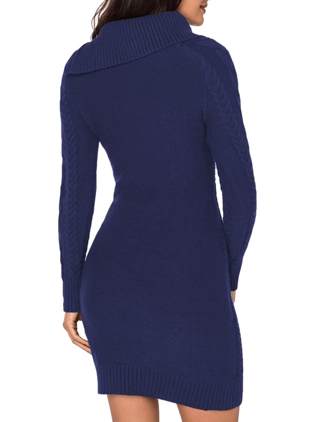 BLENCOT Women's Chunky Cable Knit Turtleneck Sweater - Soft Stretch Long Sleeve Pullover Jumper for Fall & Winter | Cozy Office Wear, Casual Outfits, Holiday Fashion