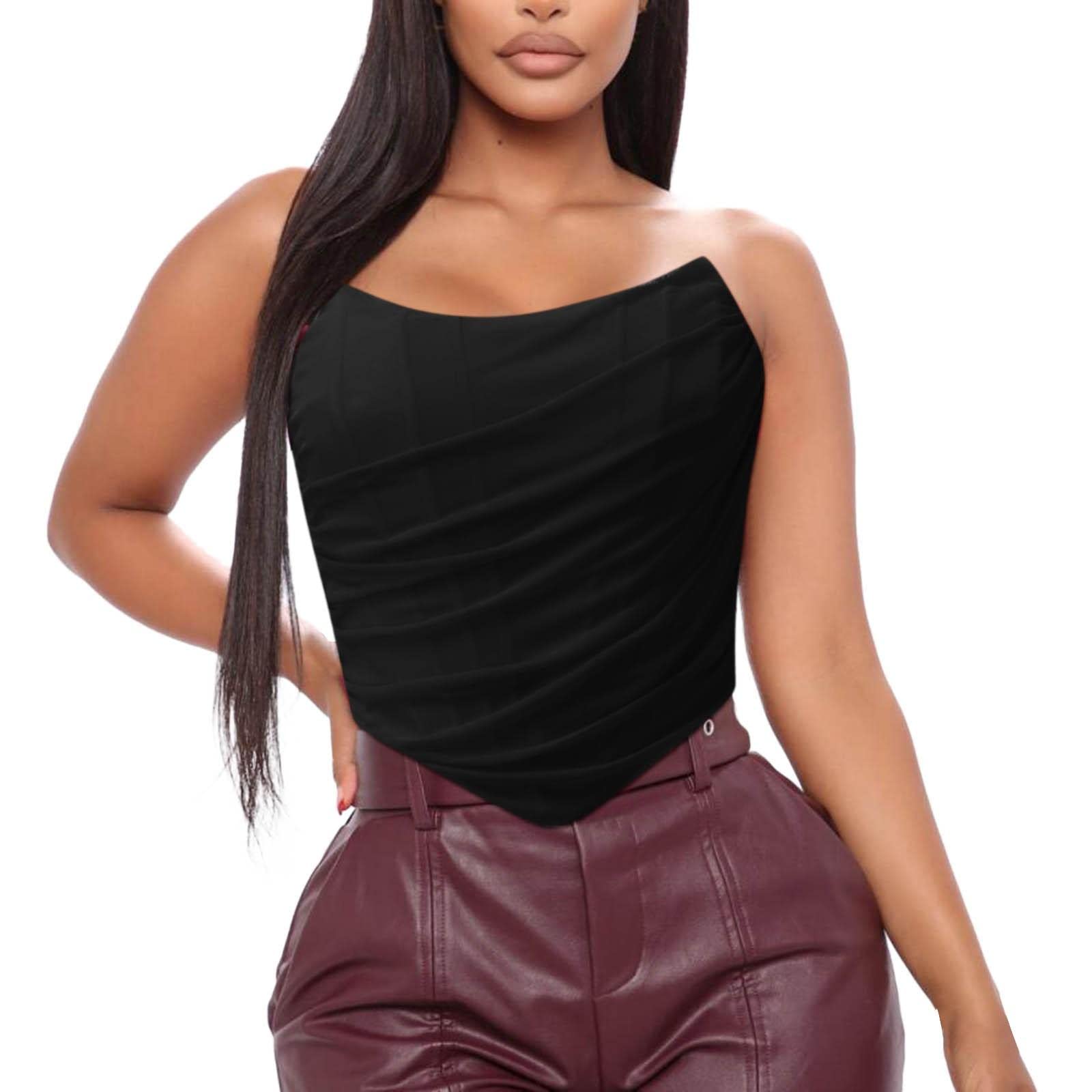 Vintage Corset Top for Women - Strapless Open Back Mesh Bustier with Boning & Zip Closure | Hourglass Figure Enhancer | Perfect for Burlesque, Cosplay & Evening Wear