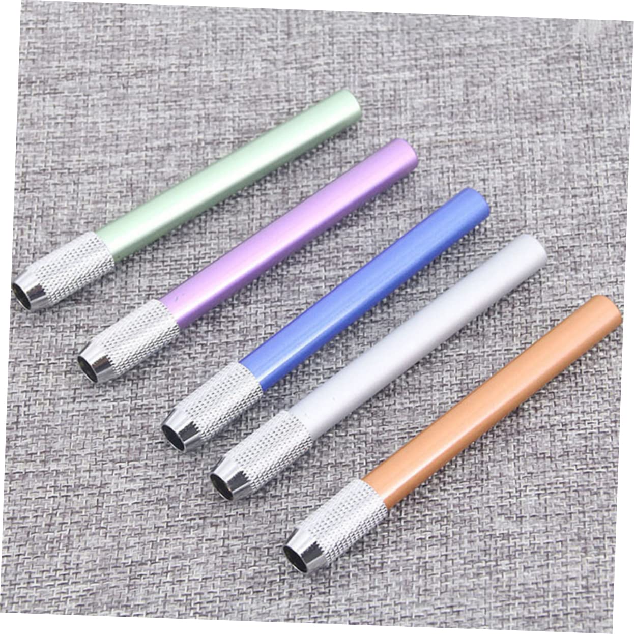 PLAFOPE 6 Pack Aluminum Pencil Extenders - Lead Pencil & Fountain Pen Lengthener Tool for Artists, Drafting & Writing (Great for School, Office & Sketching)