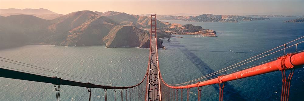 Peel & Stick Wall Mural Golden Gate Bridge California USA - 48x16 Inch Removable Wallpaper - Perfect for Home Decor, Bedroom, Living Room & Office Wall Art