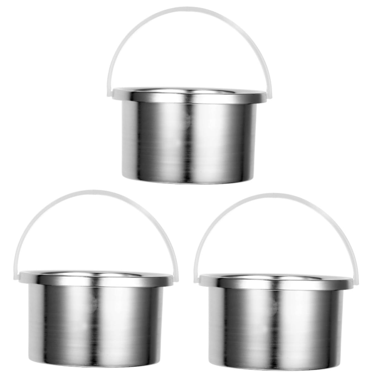 3pcs Wax Warmer Replacement Pot - Silver Aluminum Alloy Wax Melting Bowl for Hair Removal & Wax Therapy (Perfect for Salon, Spa & Home Use)