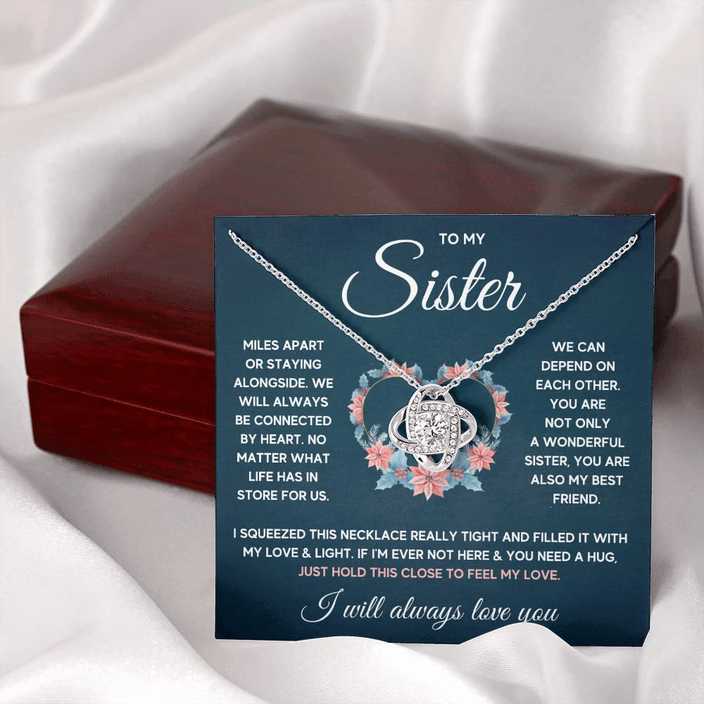 **Sister Necklace Set for 2 - Big Sister & Little Sister Matching Jewelry Gift with Message Card & Gift Box - Birthday Present for Women, Best Friends, Twins - Perfect for Birthdays, Anniversaries & Sister Appreciation**