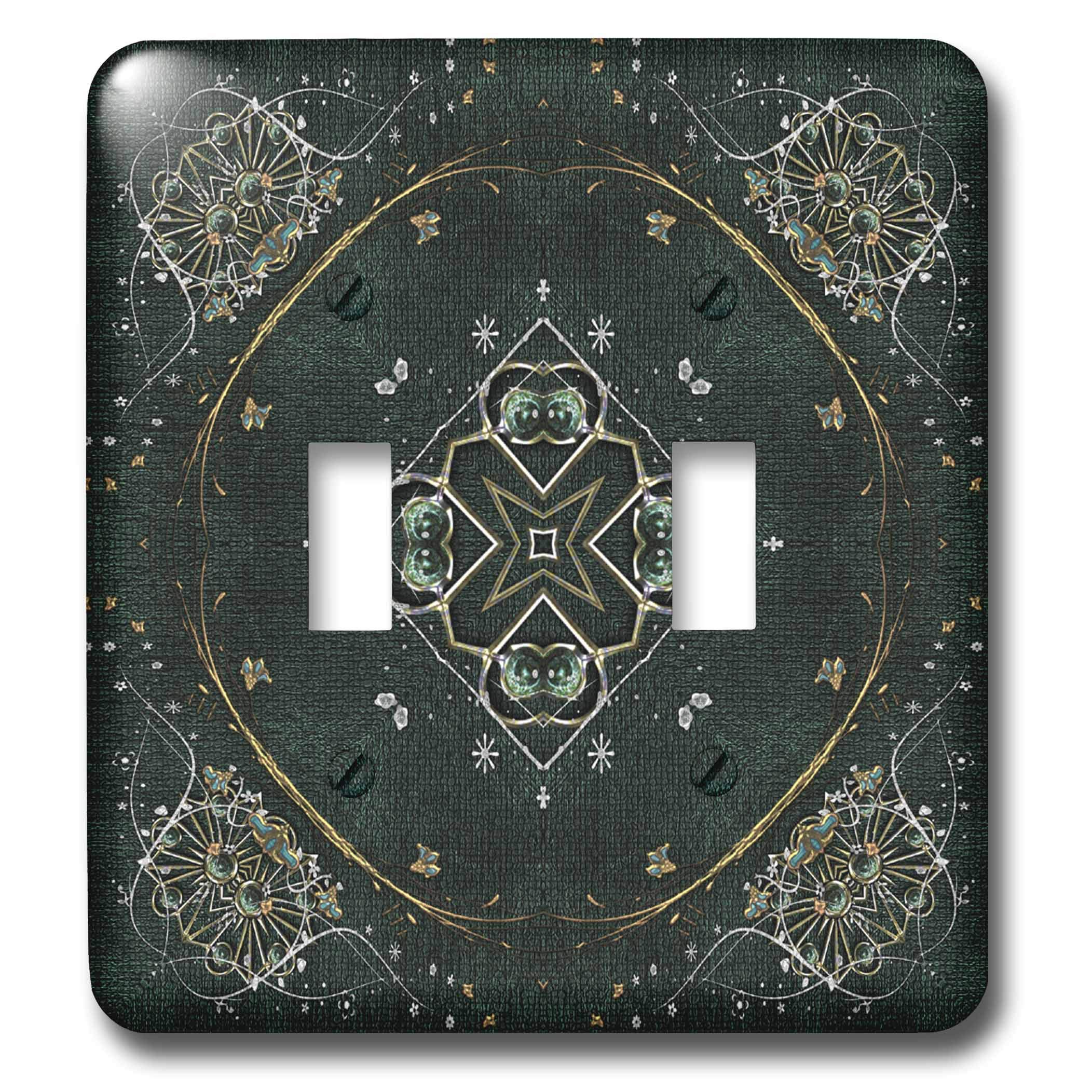 3D Rose St. Patrick's Day Maze Double Toggle Switch Plate - Decorative Wall Switch Cover for Home, Office & Irish Pub Decor