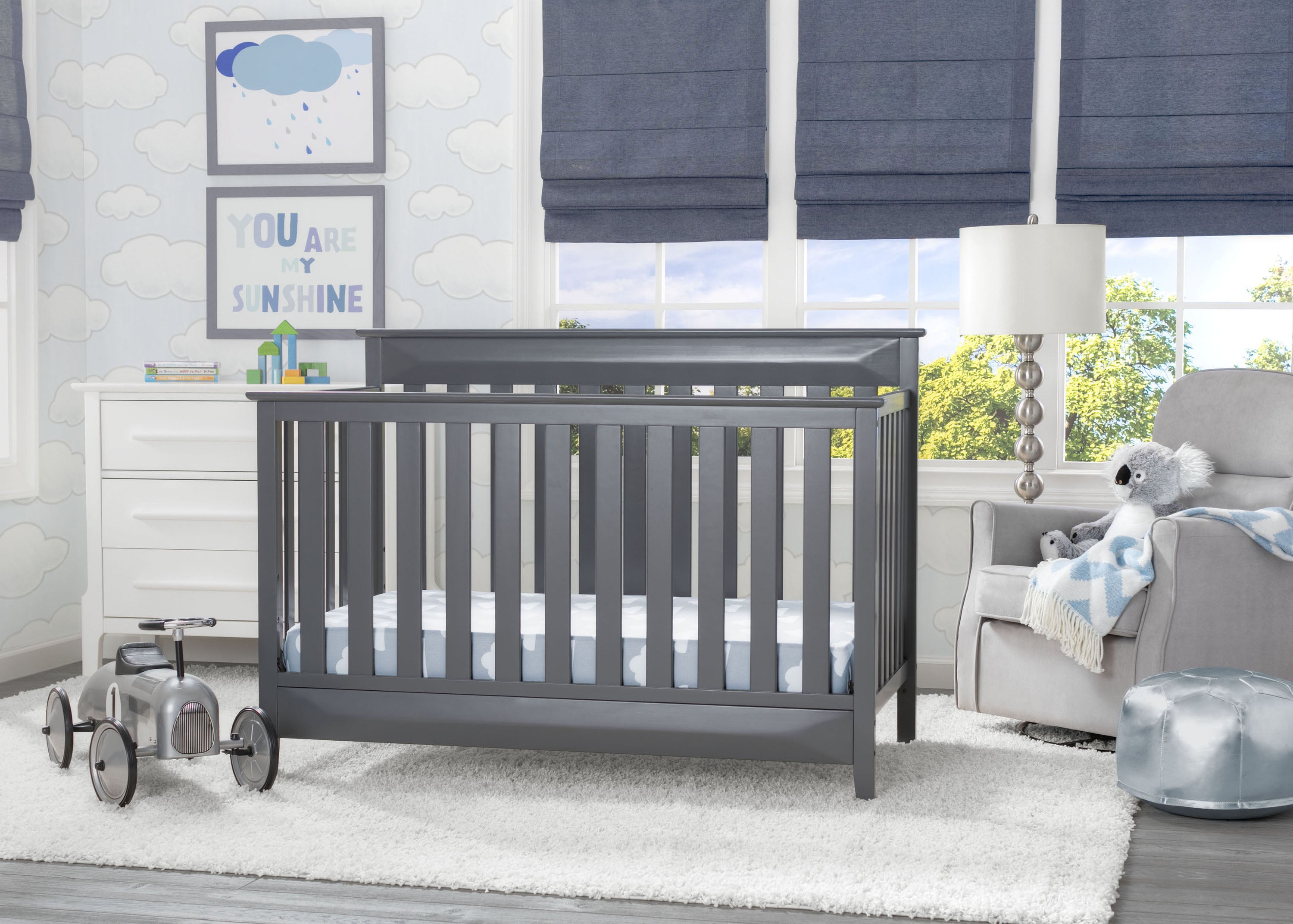 4-in-1 Convertible Baby Crib with Toddler Bed - Cameron Safe Nursery Crib for Newborn to Kids - Perfect for Nursery, Bedroom & Daycare Use