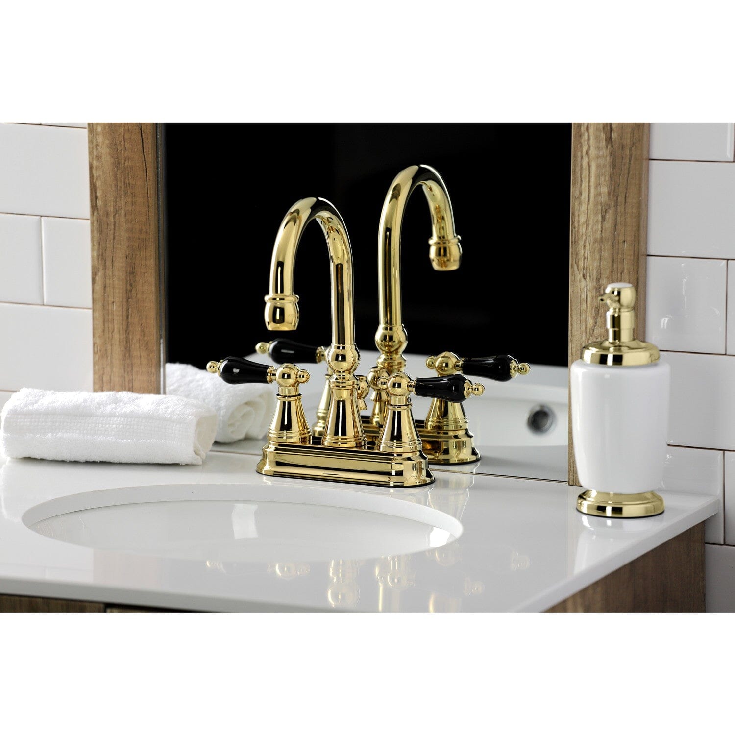Duchess Double Handle 3-Hole Deck Mount 4-Inch Centerset Bathroom Faucet with Brass Pop-Up Drain - Perfect for Modern Bathroom Vanities and Sink Upgrades