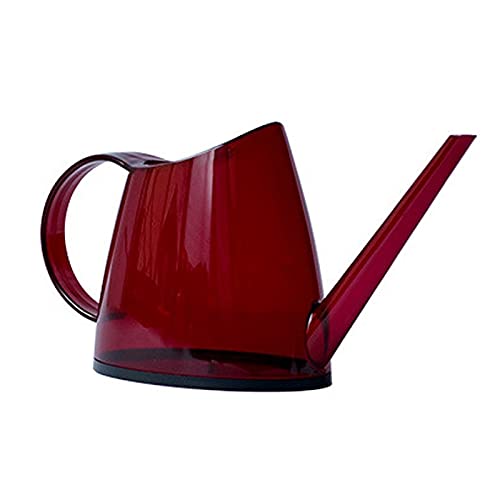 1.4L Transparent Long Spout Watering Can - Nordic Style Garden Watering Pot for Indoor/Outdoor Plants, Flowers & Bonsai | Perfect for Home Gardening, Balcony Decor & Plant Care (Red)