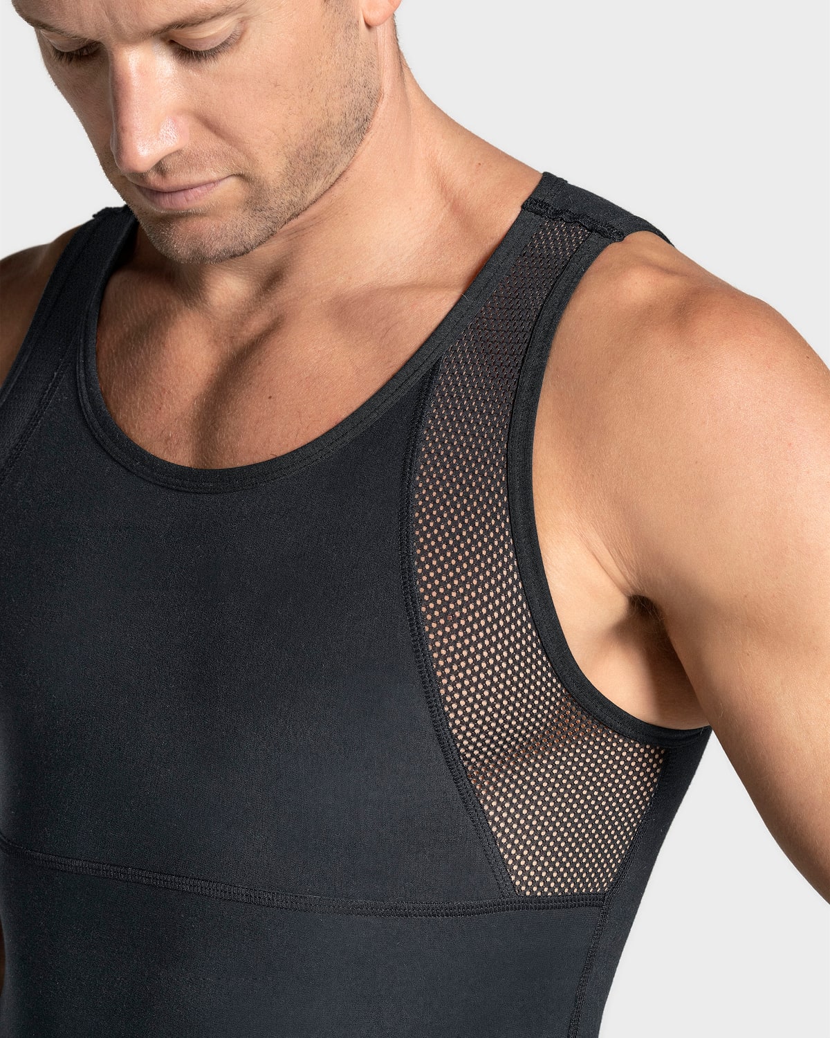 3 Pack Stretch Cotton Moderate Compression Shaper Tank with Mesh Cutouts - Slimming Shapewear for Women, Breathable Workout Tops for Yoga, Gym & Everyday Wear