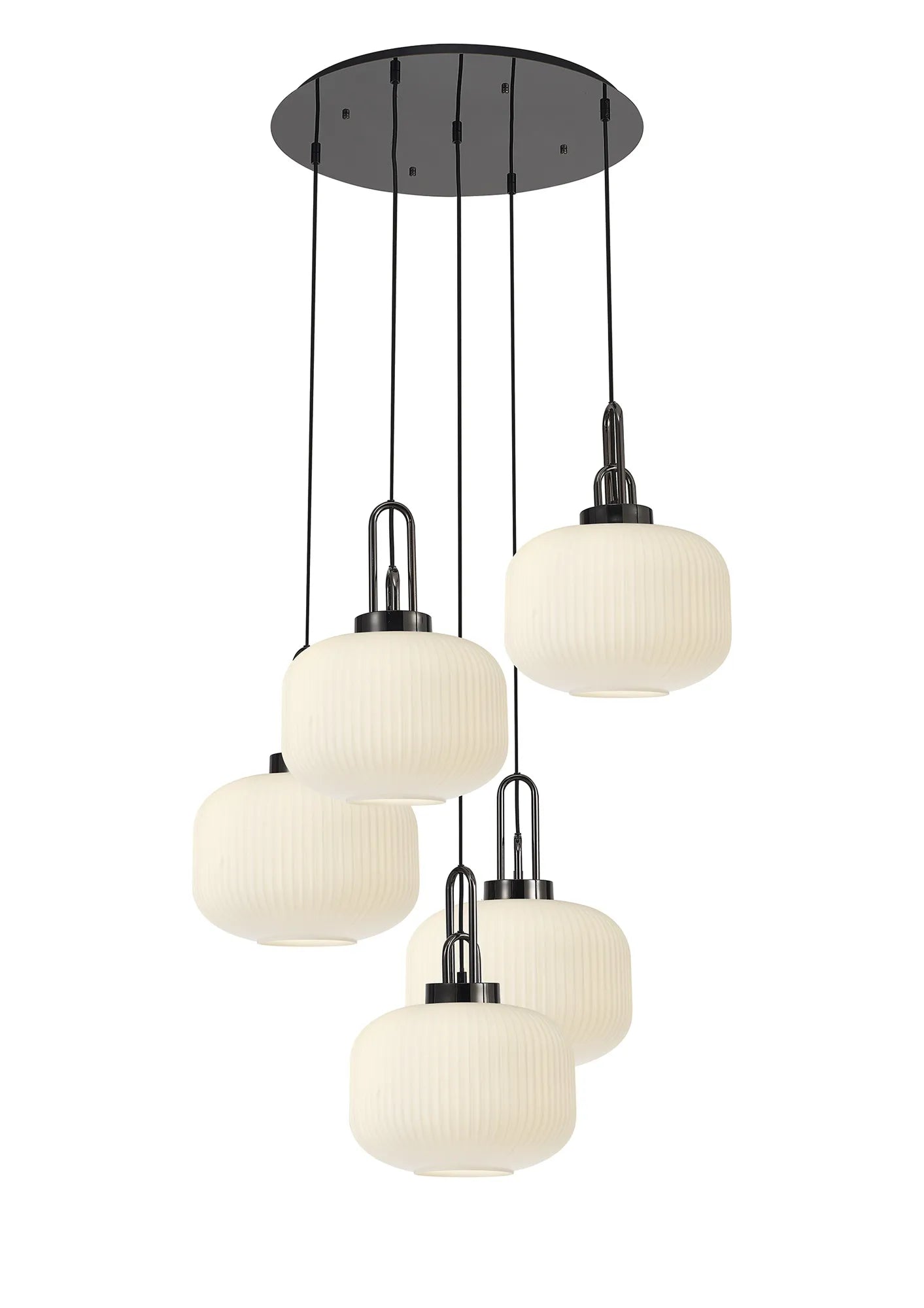 Stylish Cadiz 5-Light Cluster Pendant Light Fixture - Modern Ceiling Lighting for Dining Room, Kitchen & Living Room