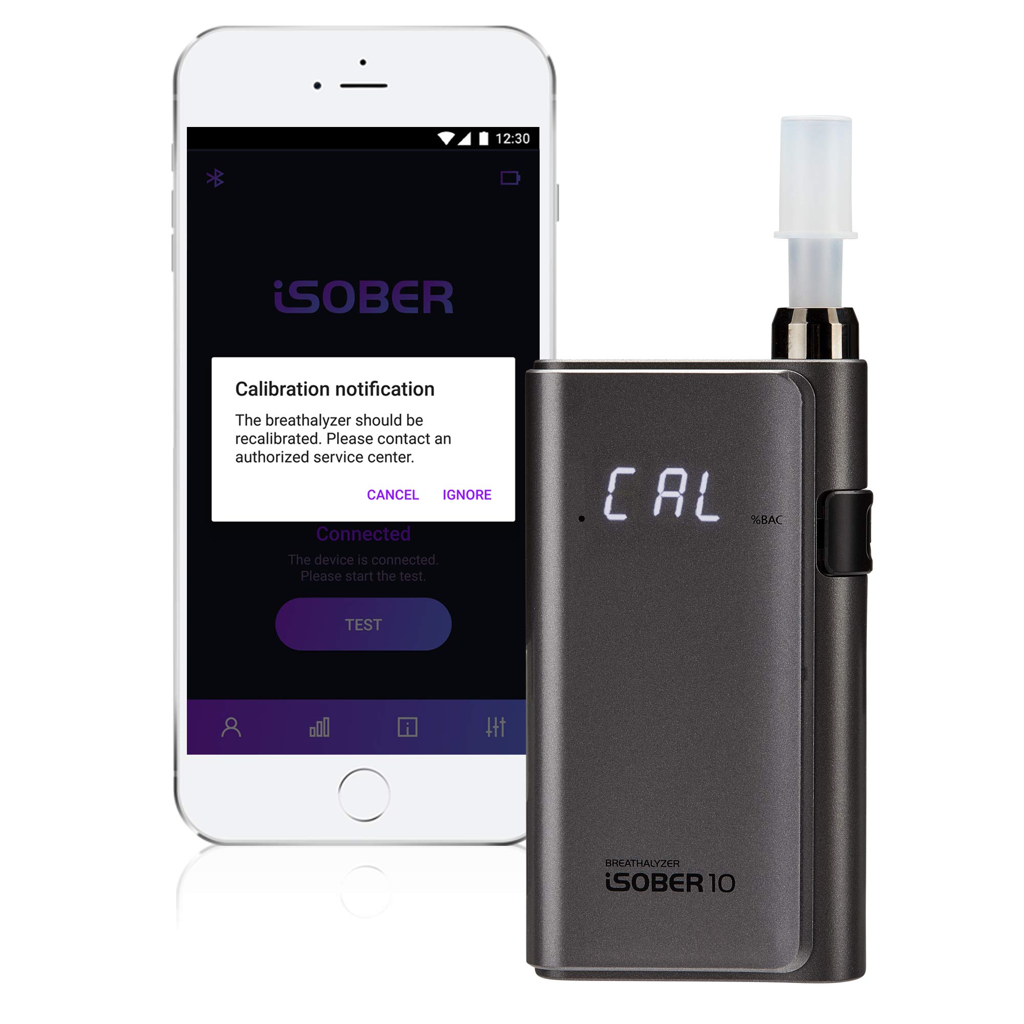 10 Pack Professional Breathalyzer - DOT & NHTSA Approved Alcohol Tester with Suracell FuelCell Sensor Technology | HSA/FSA Eligible | Sensor Status Check System | Perfect for Personal Use, Workplace Testing & Law Enforcement Scenarios