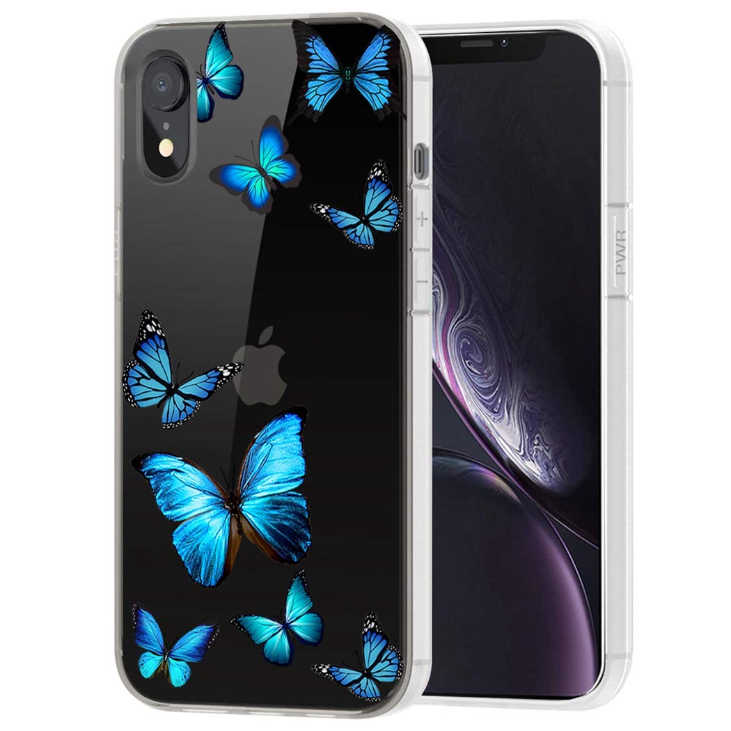 **iPhone XR Case for Women - Clear Slim Shockproof Soft TPU Protective Cover with Butterfly Design for iPhone XR 6.1 Inch - Perfect for Everyday Use, Work & Travel**