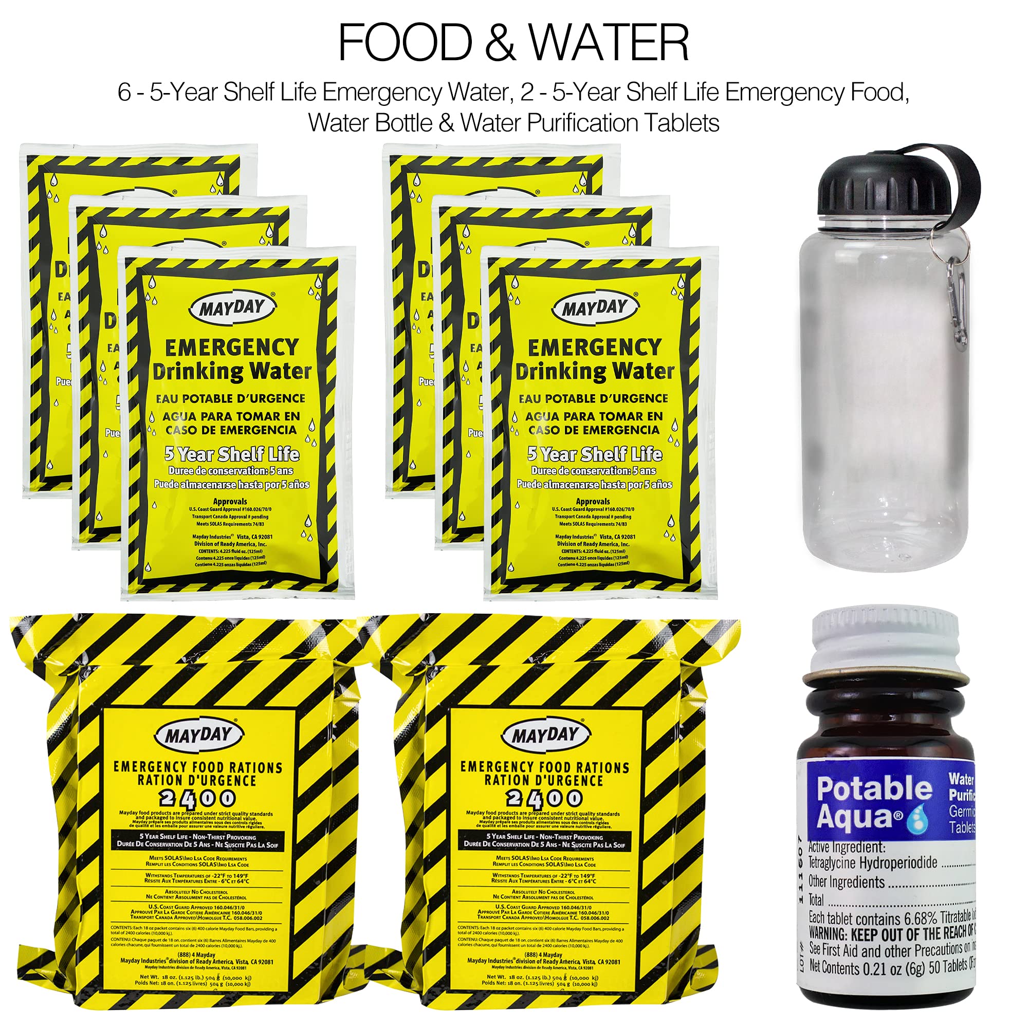 Ready America 72-Hour Deluxe Emergency Kit & 3-Day Survival Backpack for 2 People - Perfect for Natural Disasters, Camping, and Outdoor Adventures