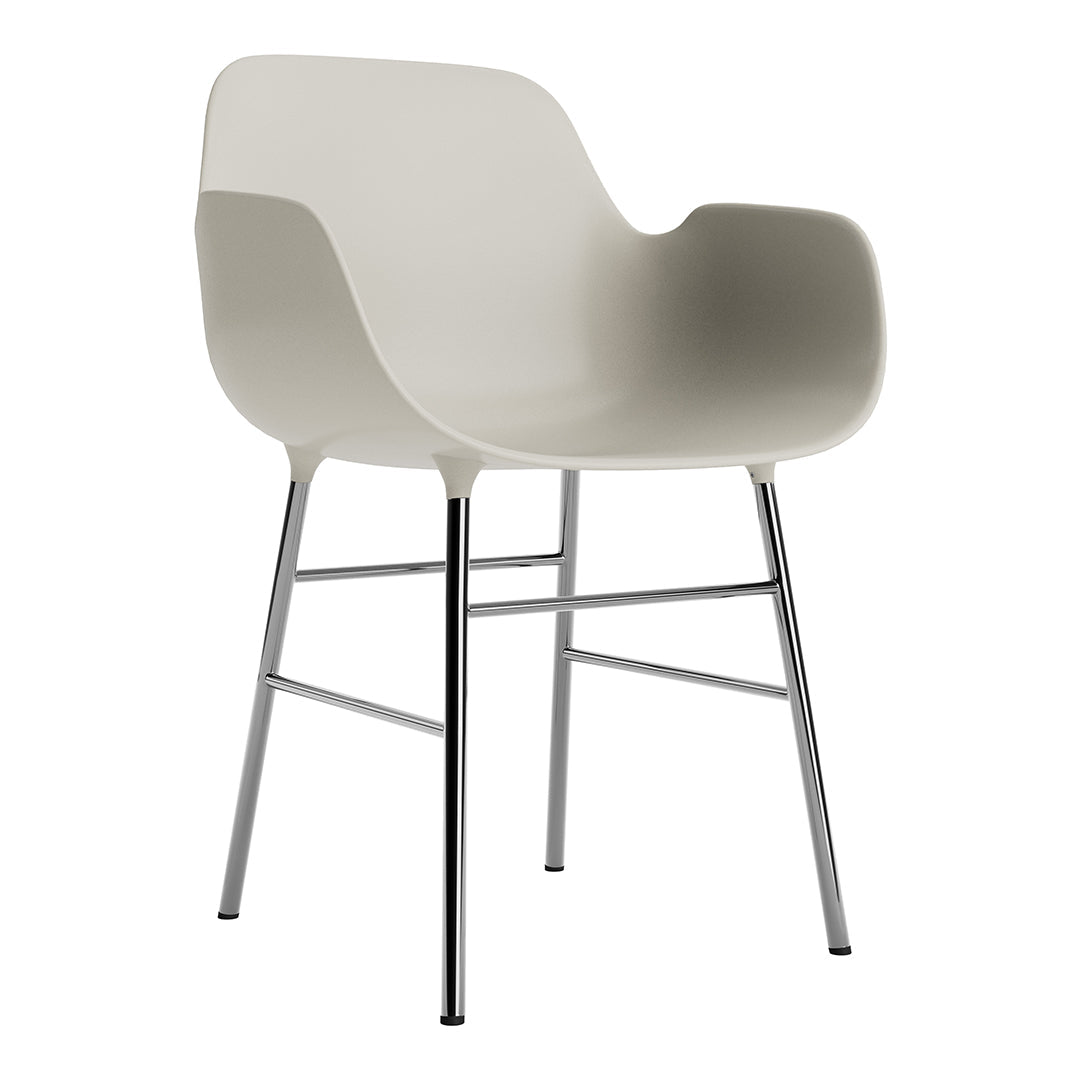 Modern Form Armchair with Sturdy Metal Legs - Perfect for Living Room, Office, or Lounge Area