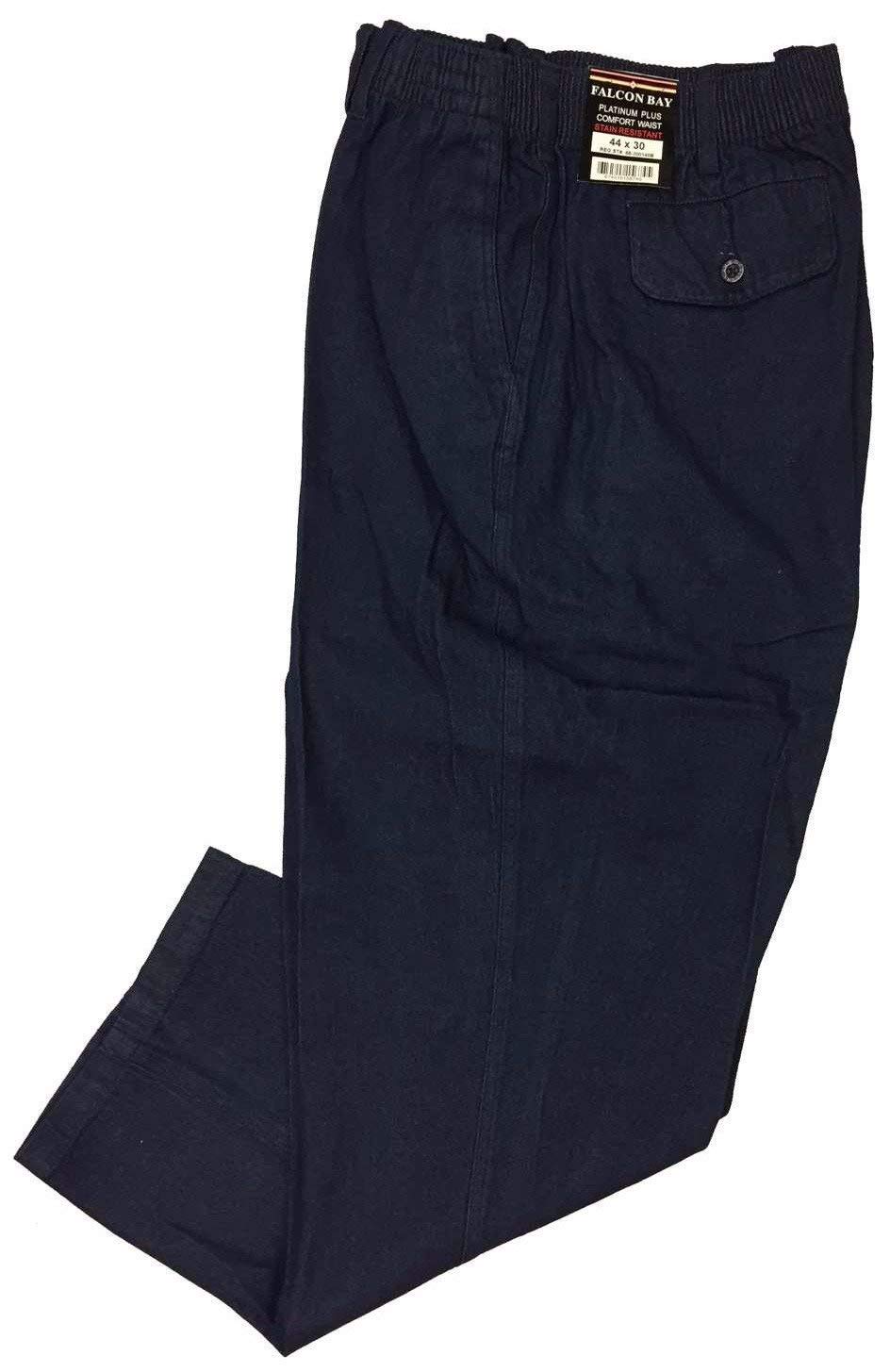 Falcon Bay Stretch Denim Jeans for Men & Women - Comfortable Full Elastic Waist, Classic Fit for Casual Wear, Work & Everyday Use