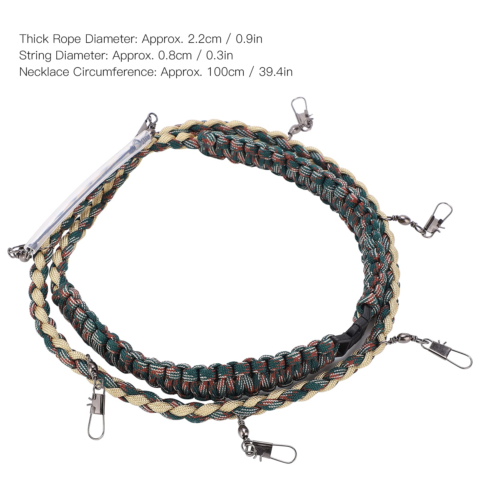 **Gaeirt Fly Fishing Lanyard Necklace – Adjustable Tippet Holder with Metal Buckles | Comfortable & Durable for Fly Fishing Enthusiasts | Perfect for Stream, River & Saltwater Fishing**